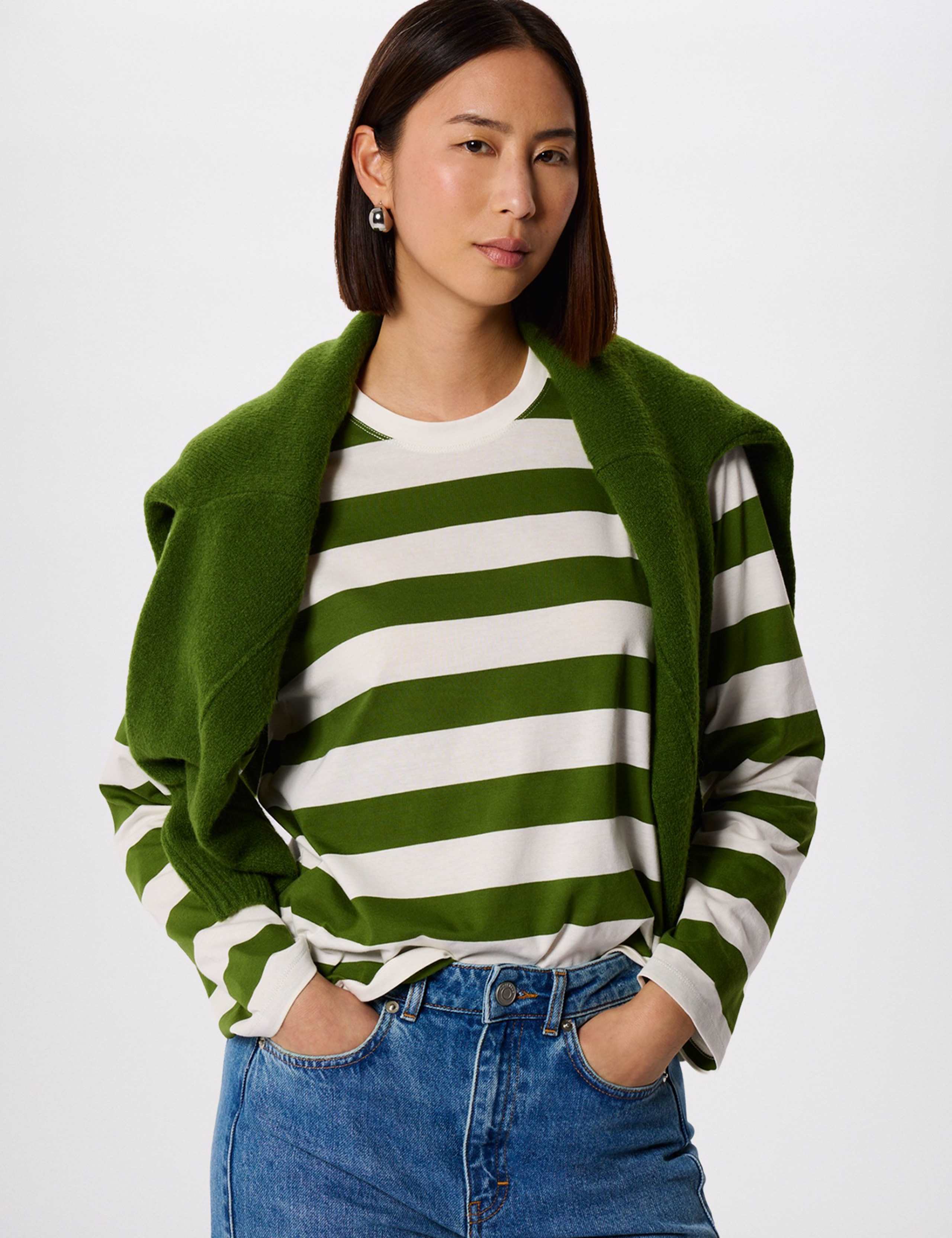 Pure Cotton Striped T-Shirt