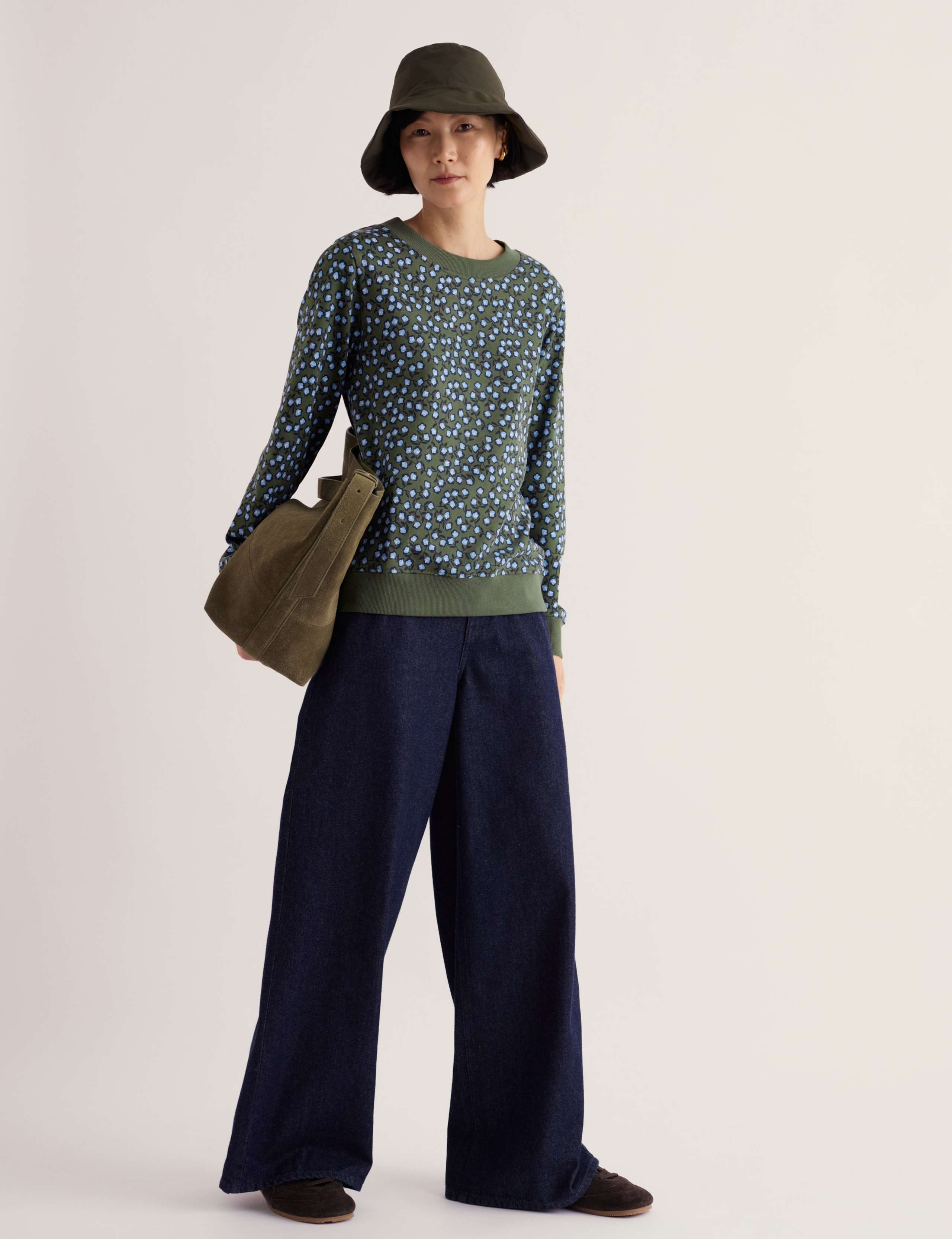 Pure Cotton Floral Relaxed Sweatshirt