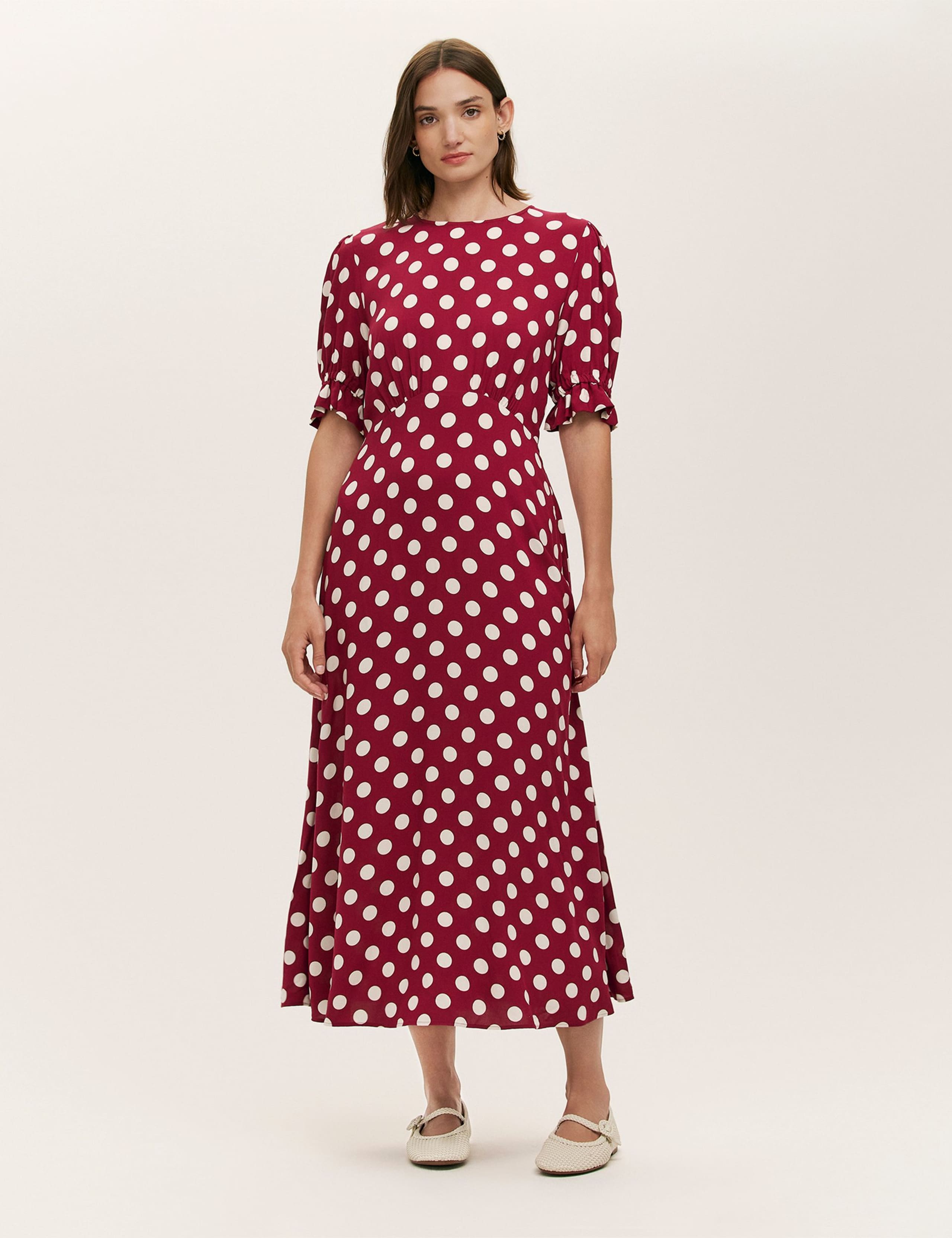 Polka Dot Midi Tea Dress
