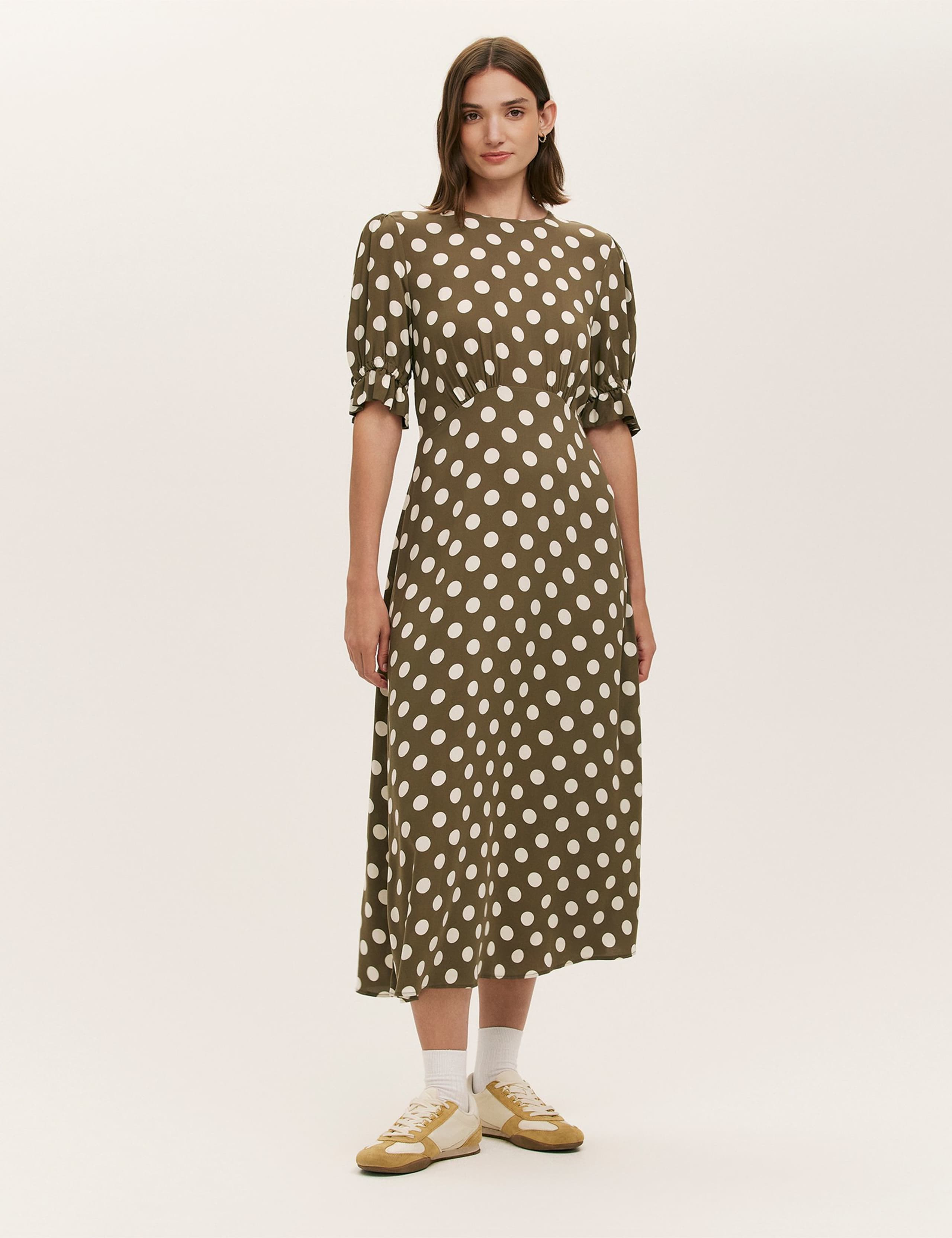 Polka Dot Midi Tea Dress