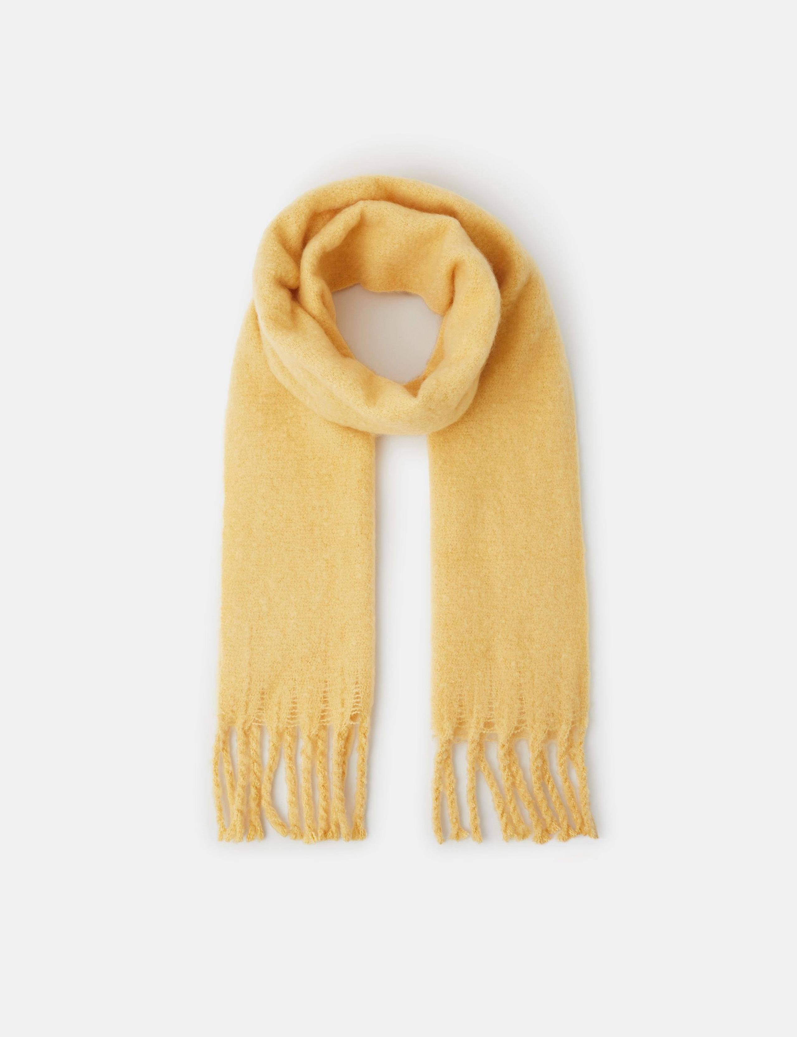 Textured Fringed Skinny Scarf