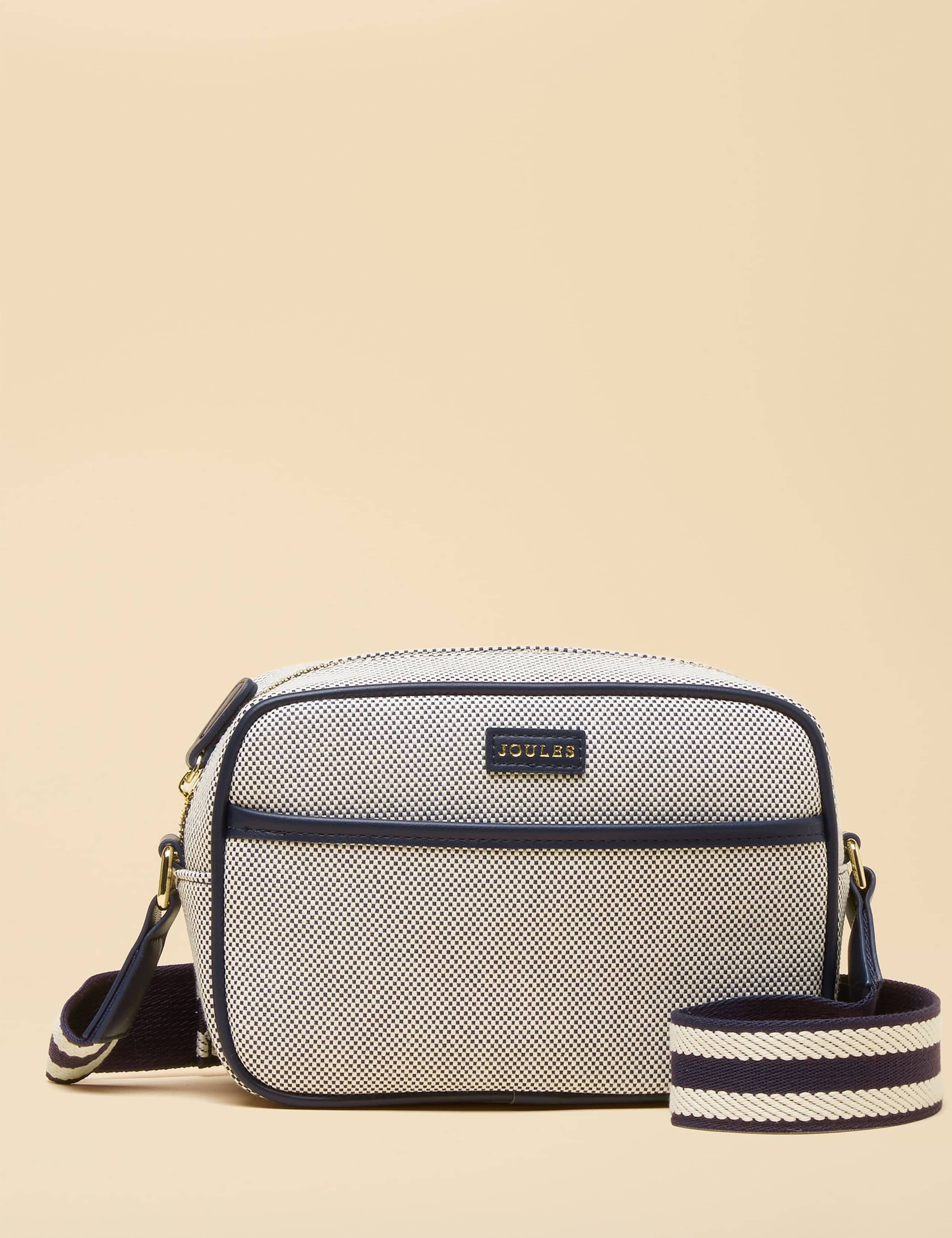Canvas Webbing Strap Cross Body Bag