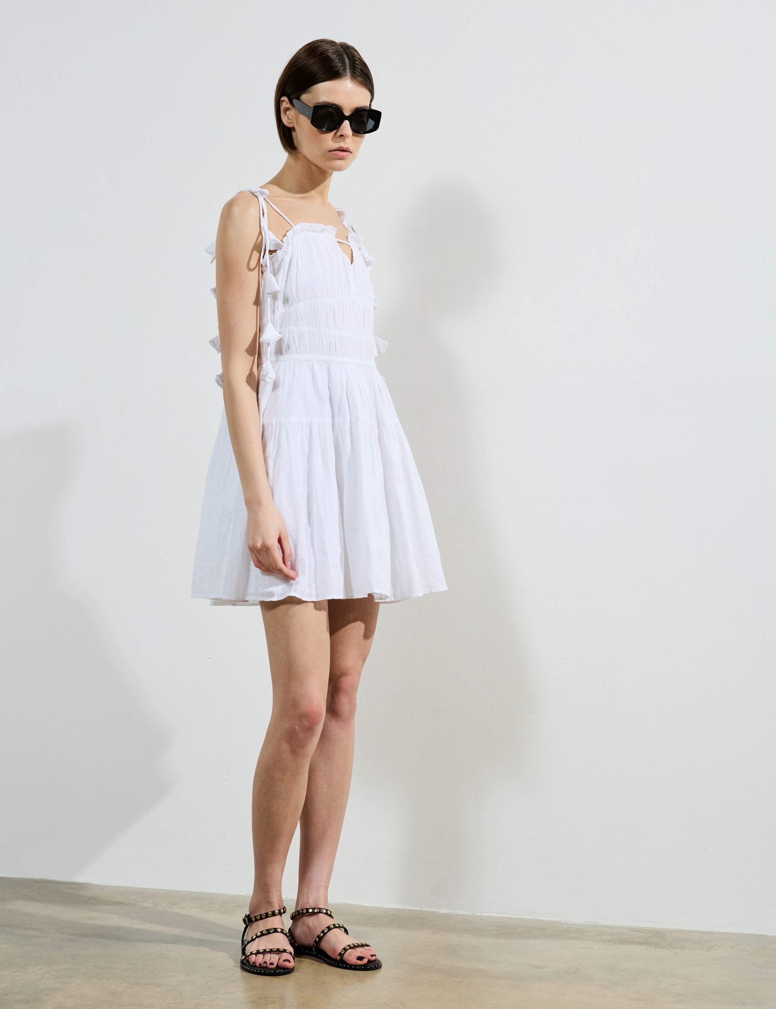 Pure Cotton Gathered Mini Tea Dress