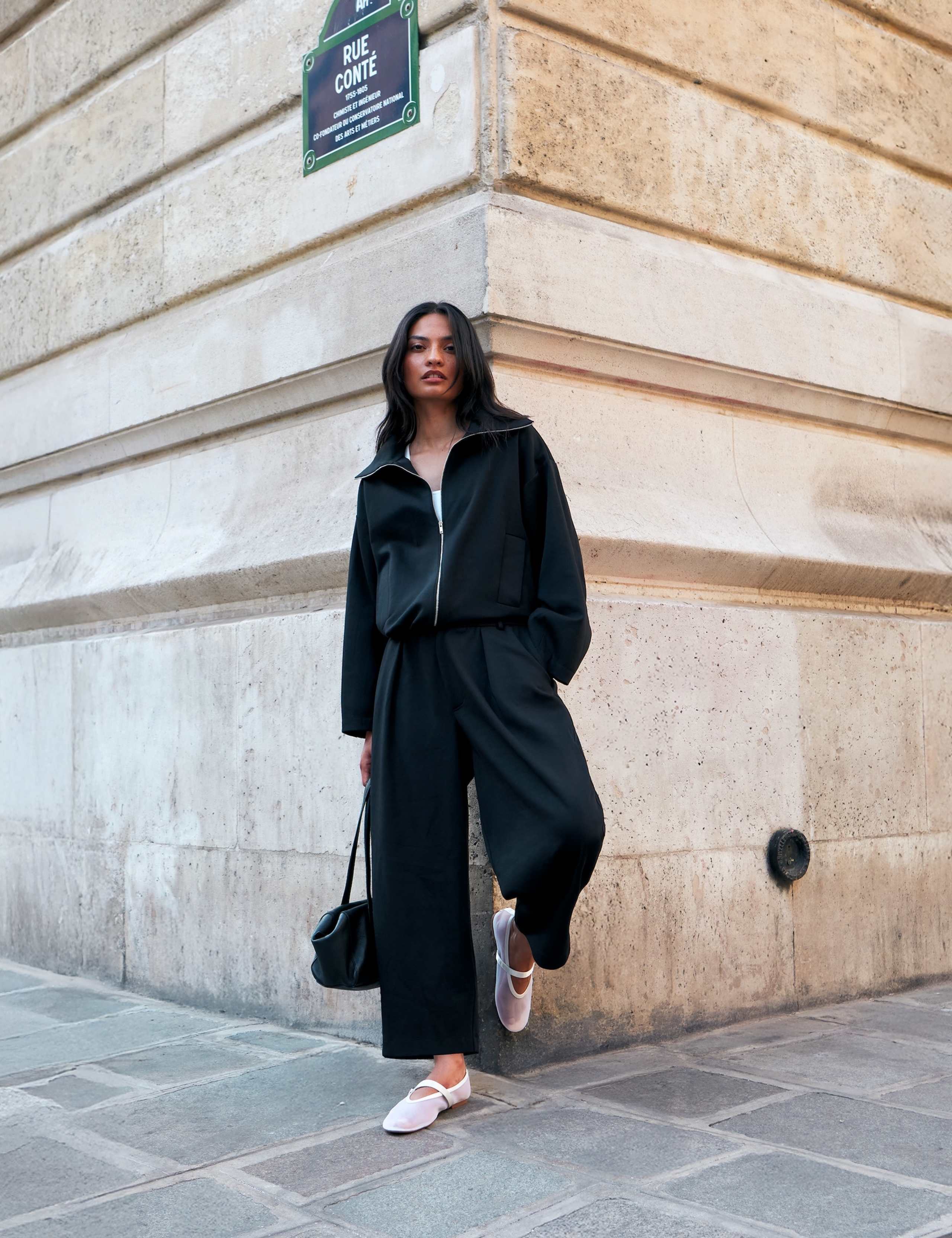 Cotton Rich Elasticated Waist Wide Leg Trousers