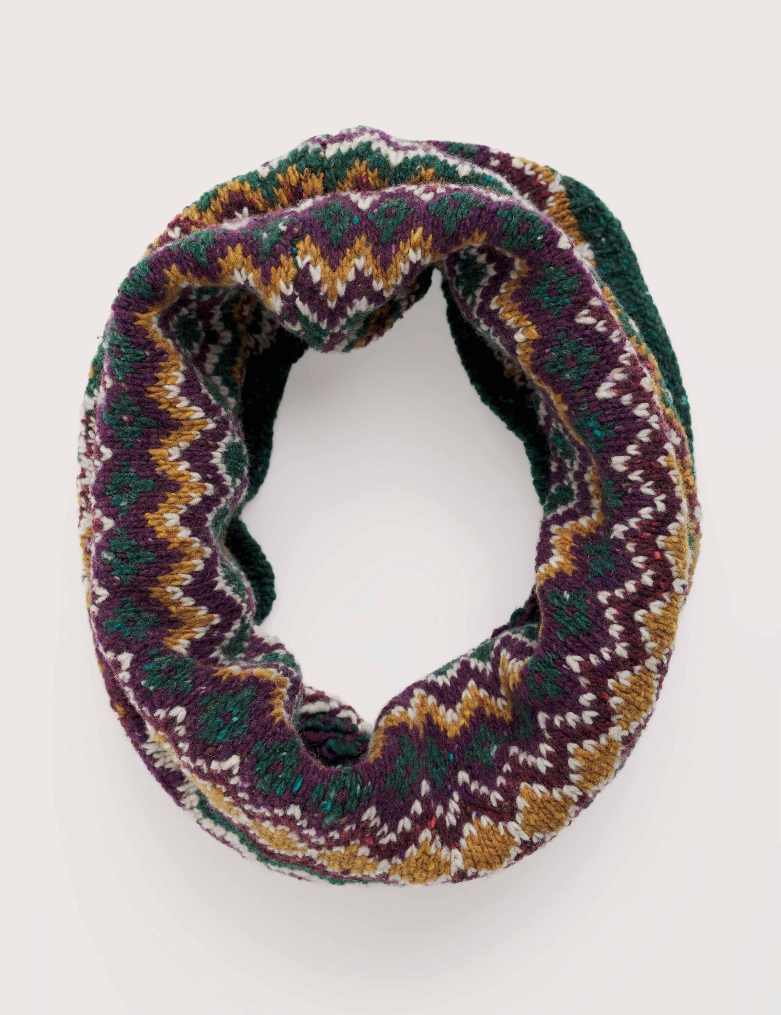 Merino Wool Rich Knitted Jacquard Snood