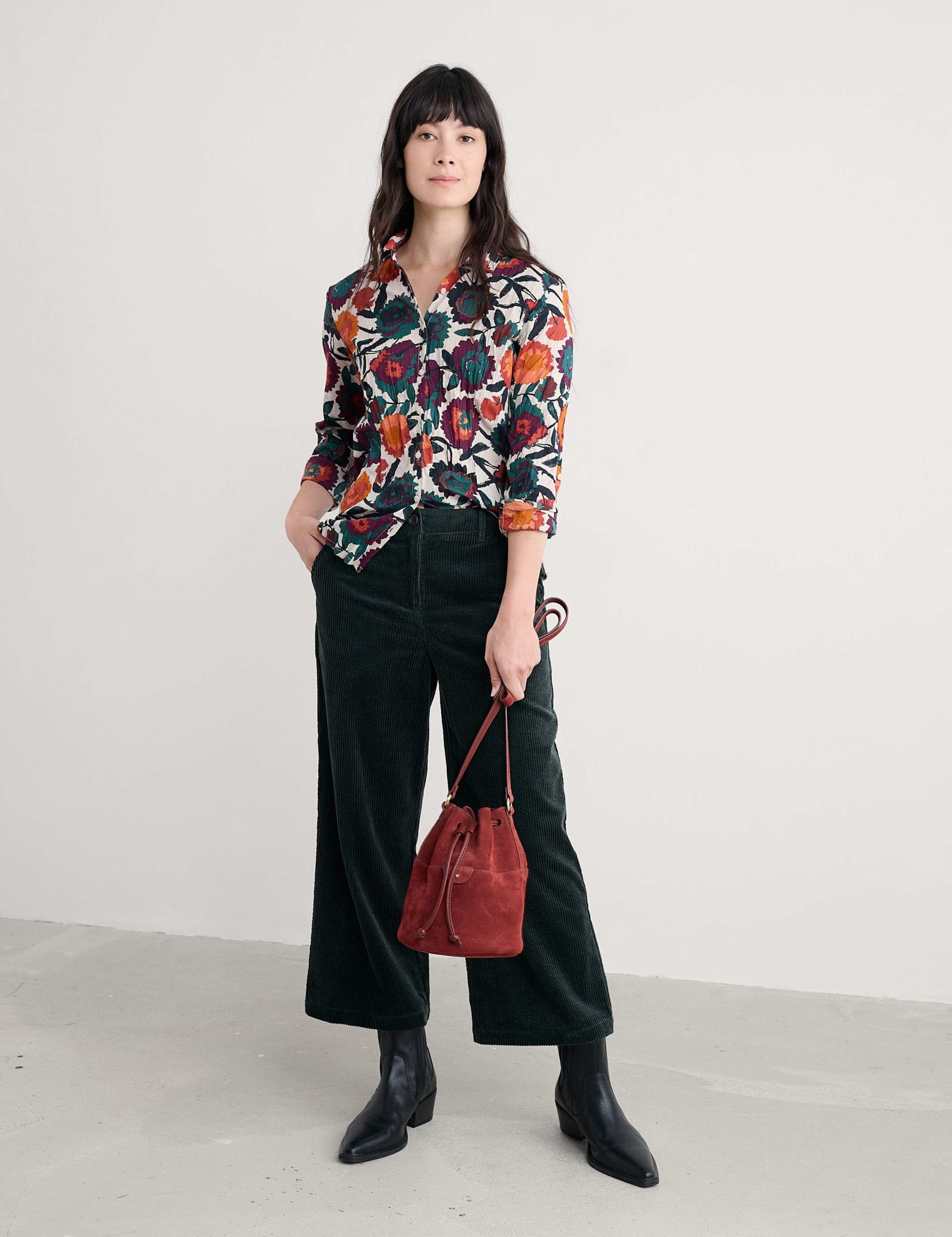 Pure Cotton Textured Floral Blouse