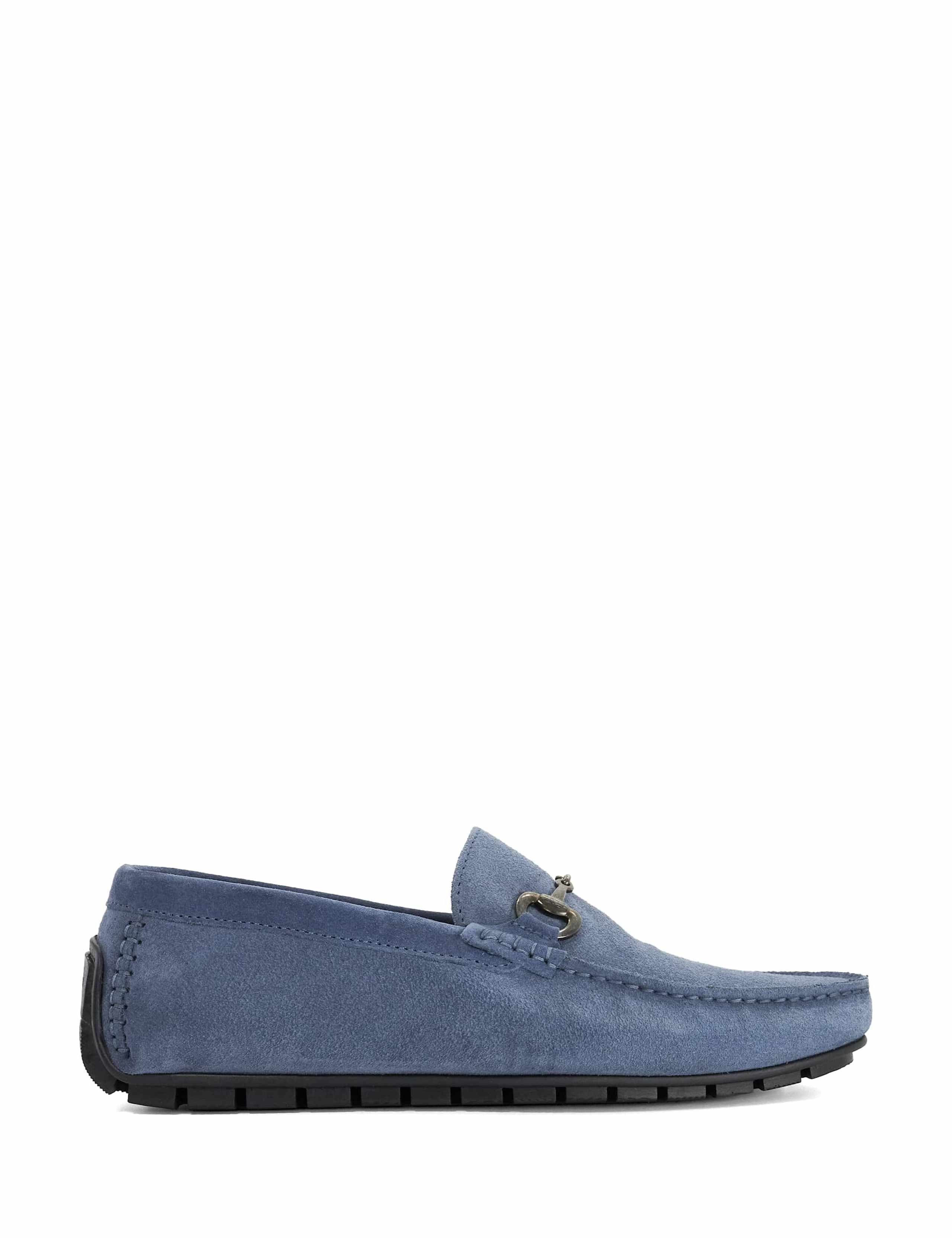 Wide Fit Suede Slip On Loafers