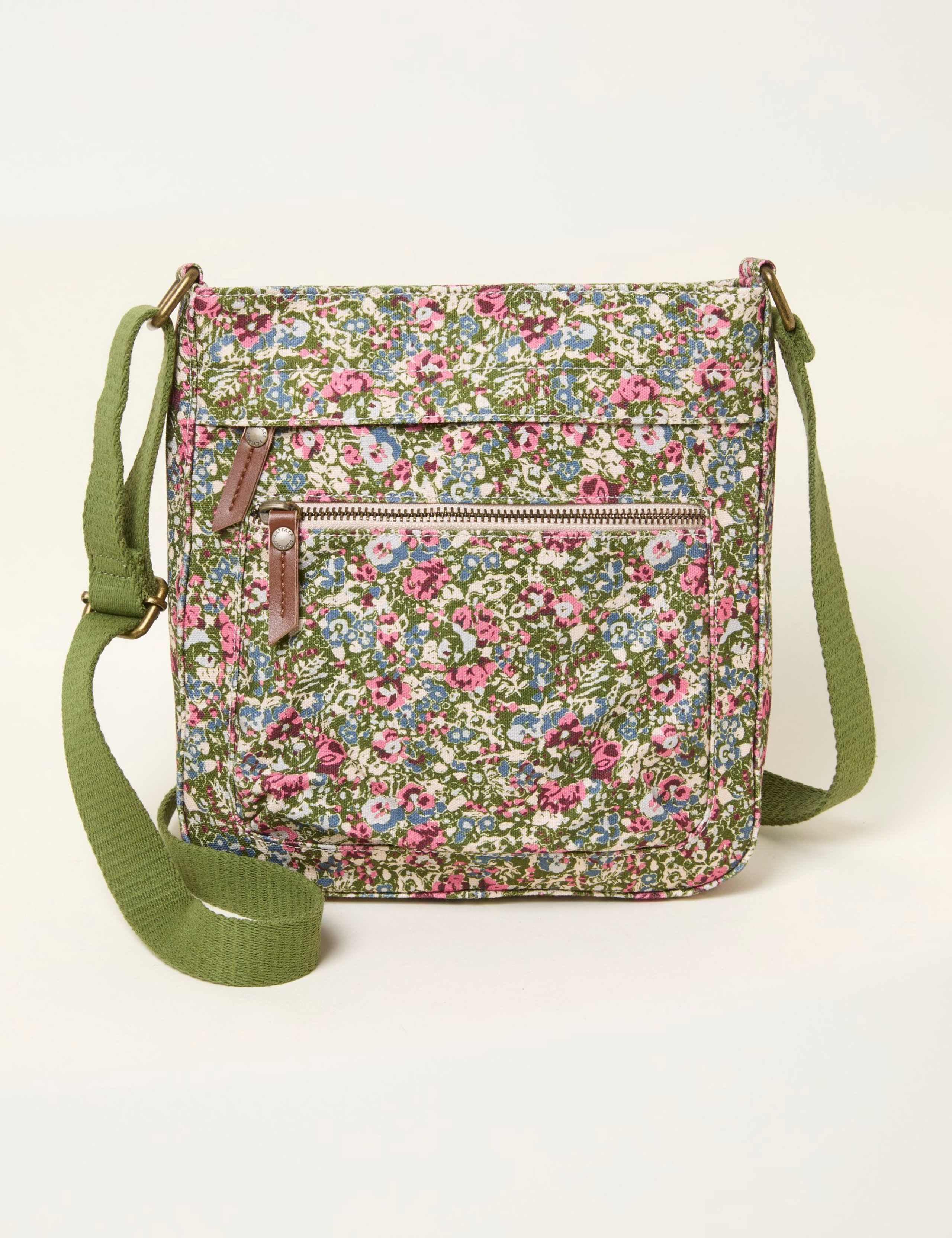 Pure Cotton Floral Cross Body Bag