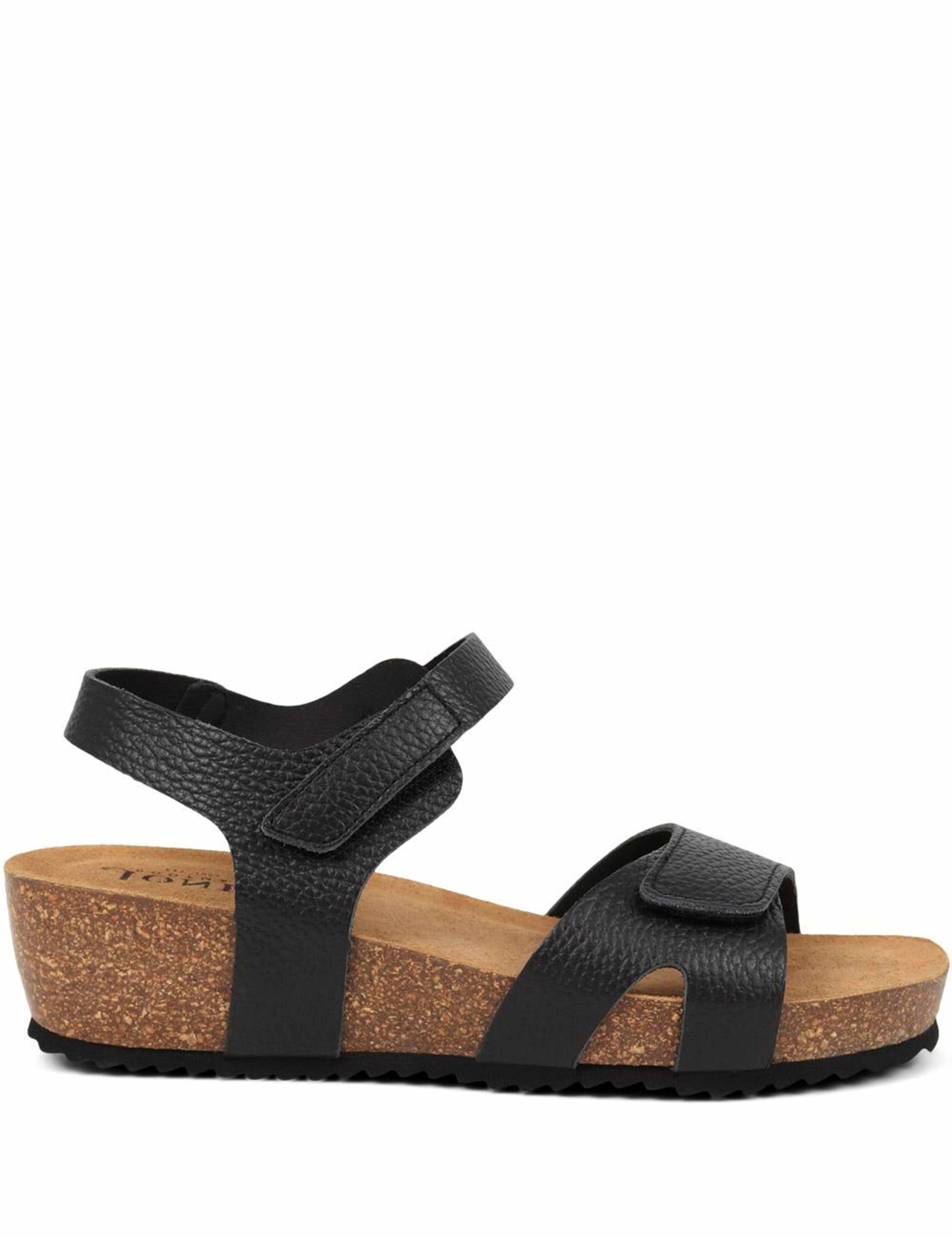 Wide Fit Leather Metallic Flatform Sandals