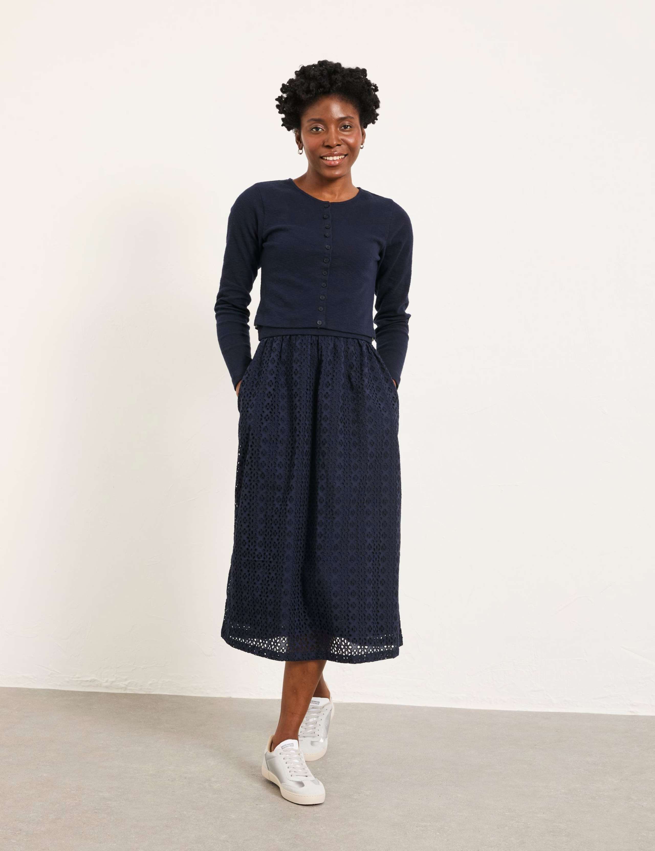 Cotton Rich Midi Jumper Dress