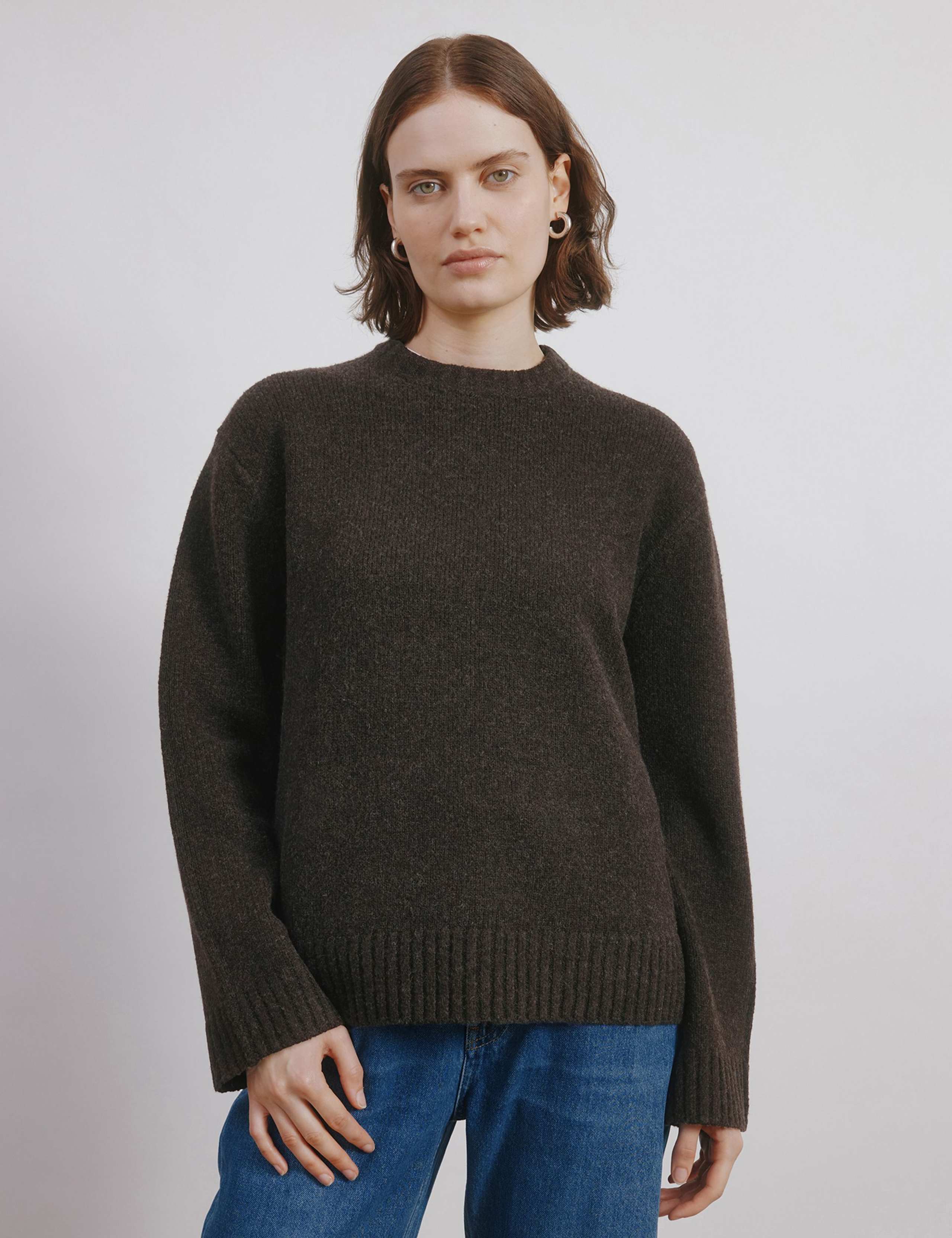 Crew Neck Jumper with Wool