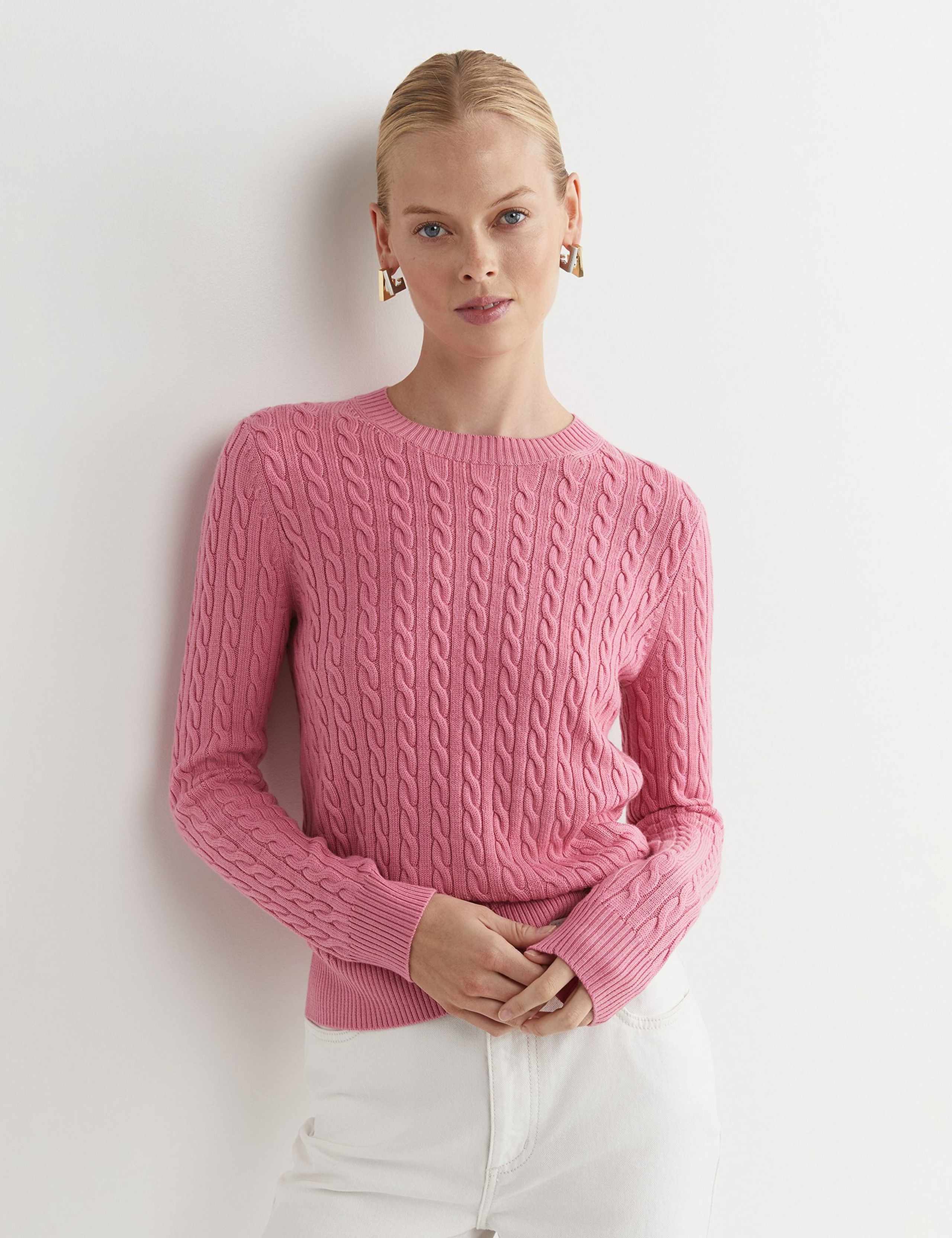Pure Merino Wool Cable Knit Jumper