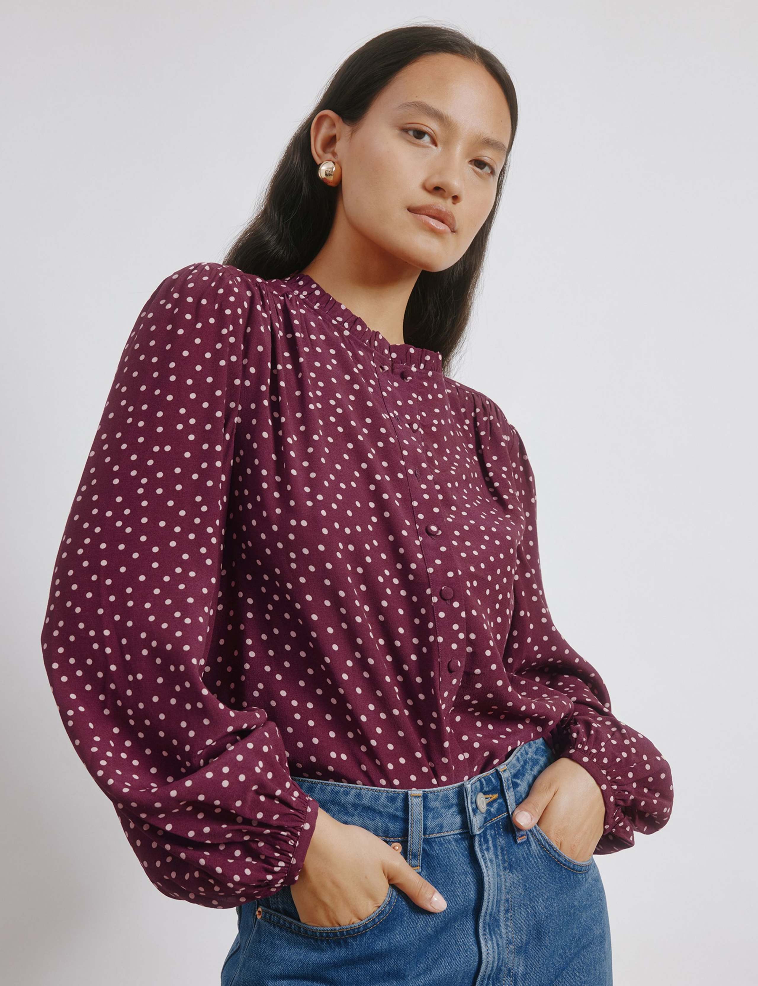 Polka Dot Printed Blouse