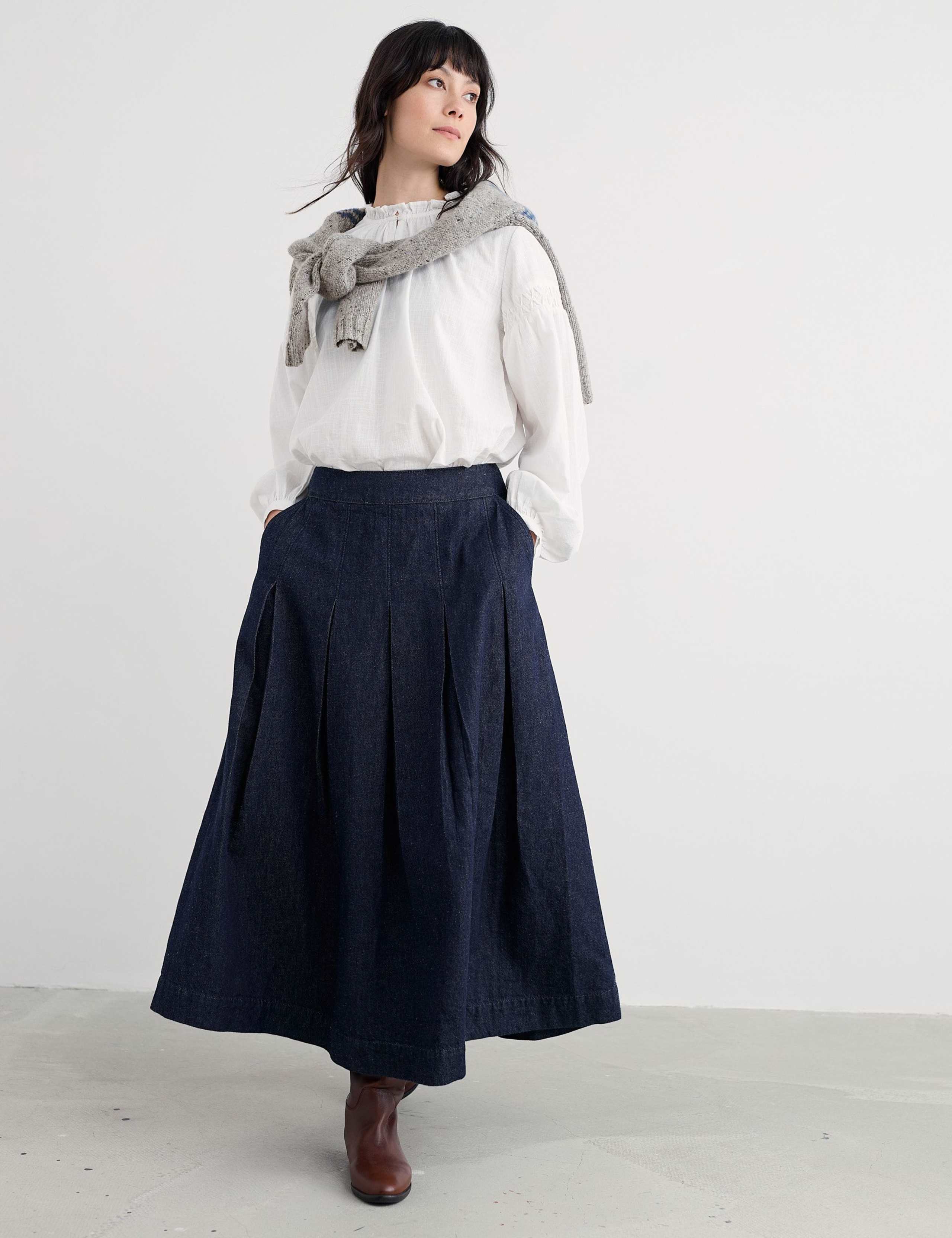 Pure Cotton Striped Relaxed Blouse