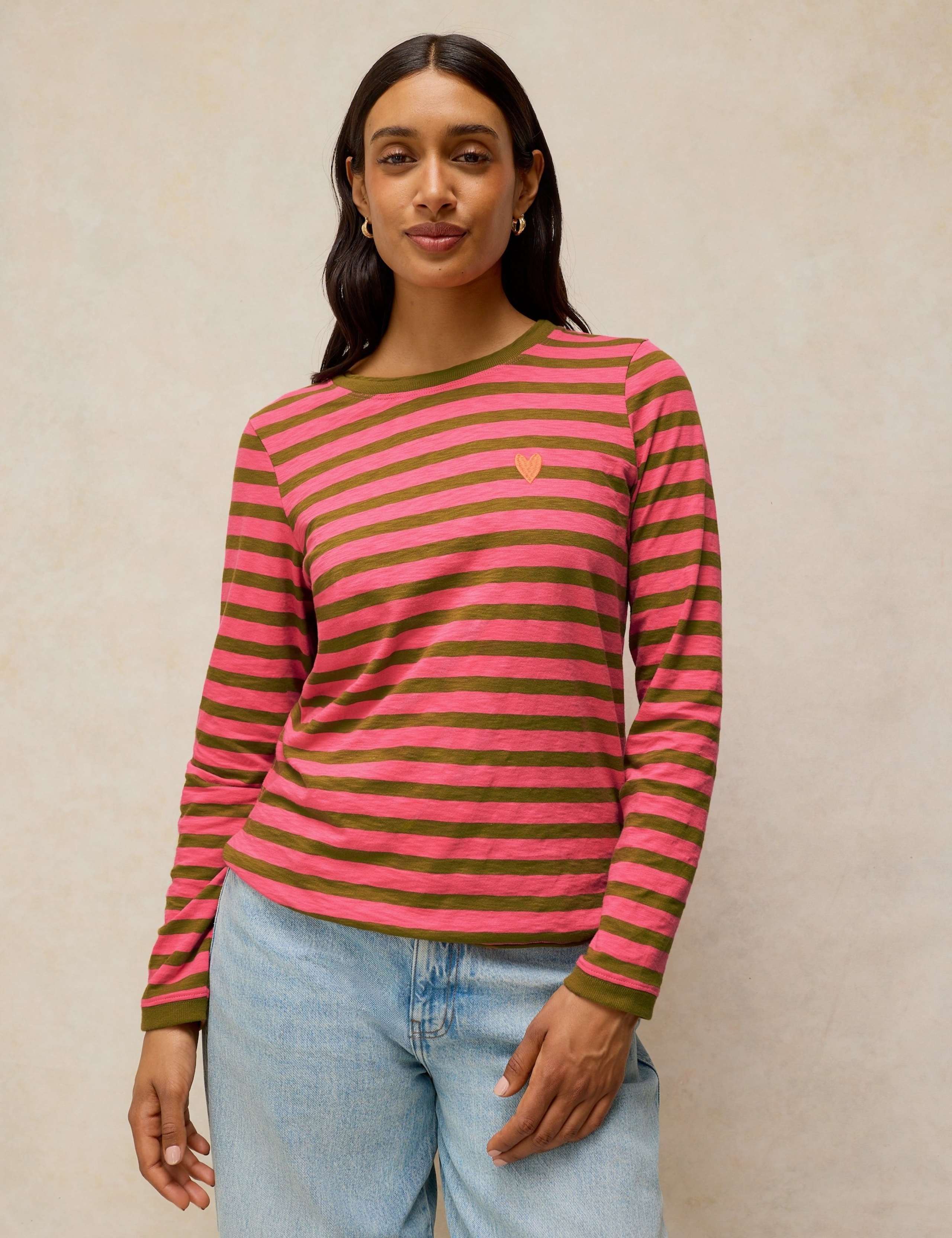 Pure Cotton Striped T-Shirt