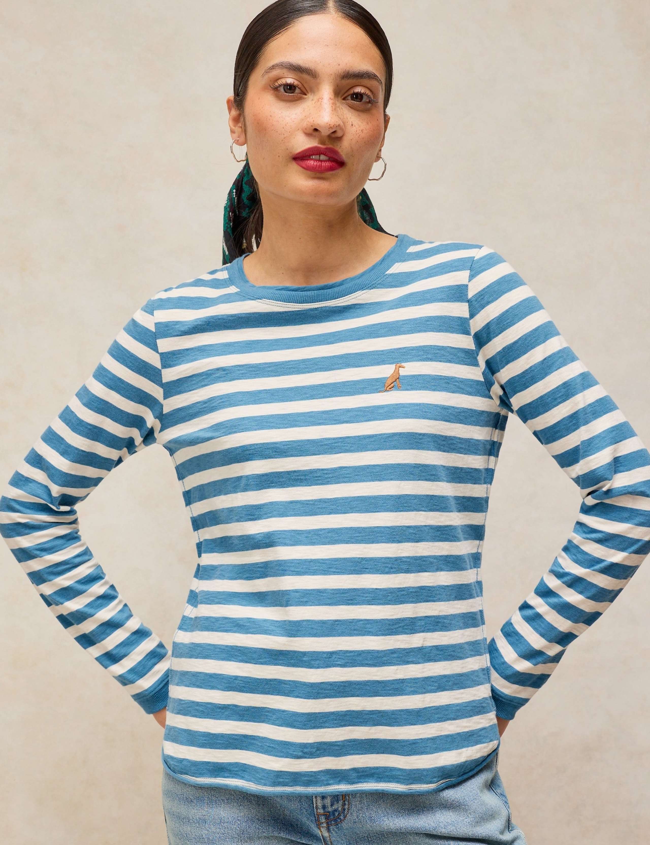Pure Cotton Striped T-Shirt