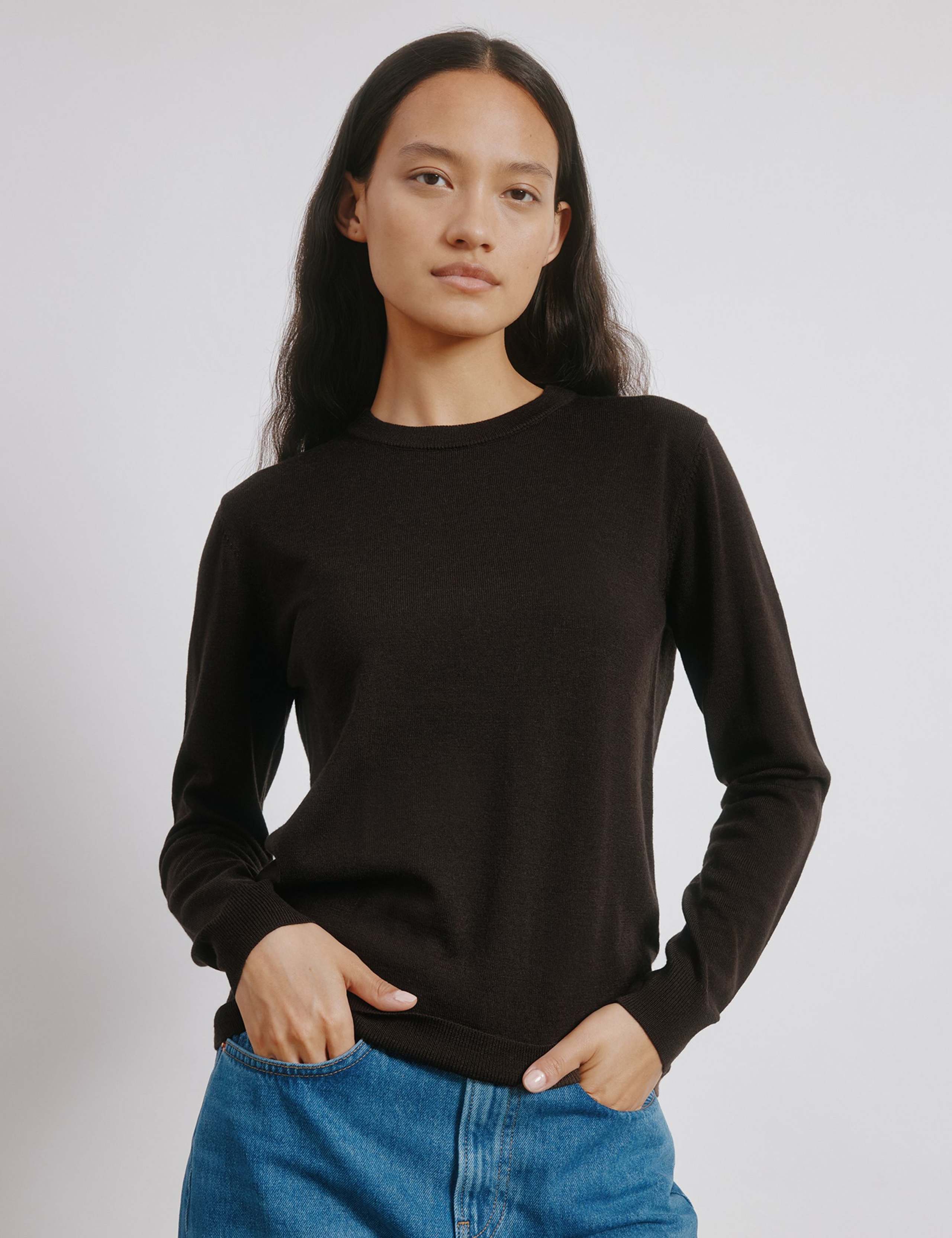 Pure Merino Wool Crew Neck Relaxed Jumper