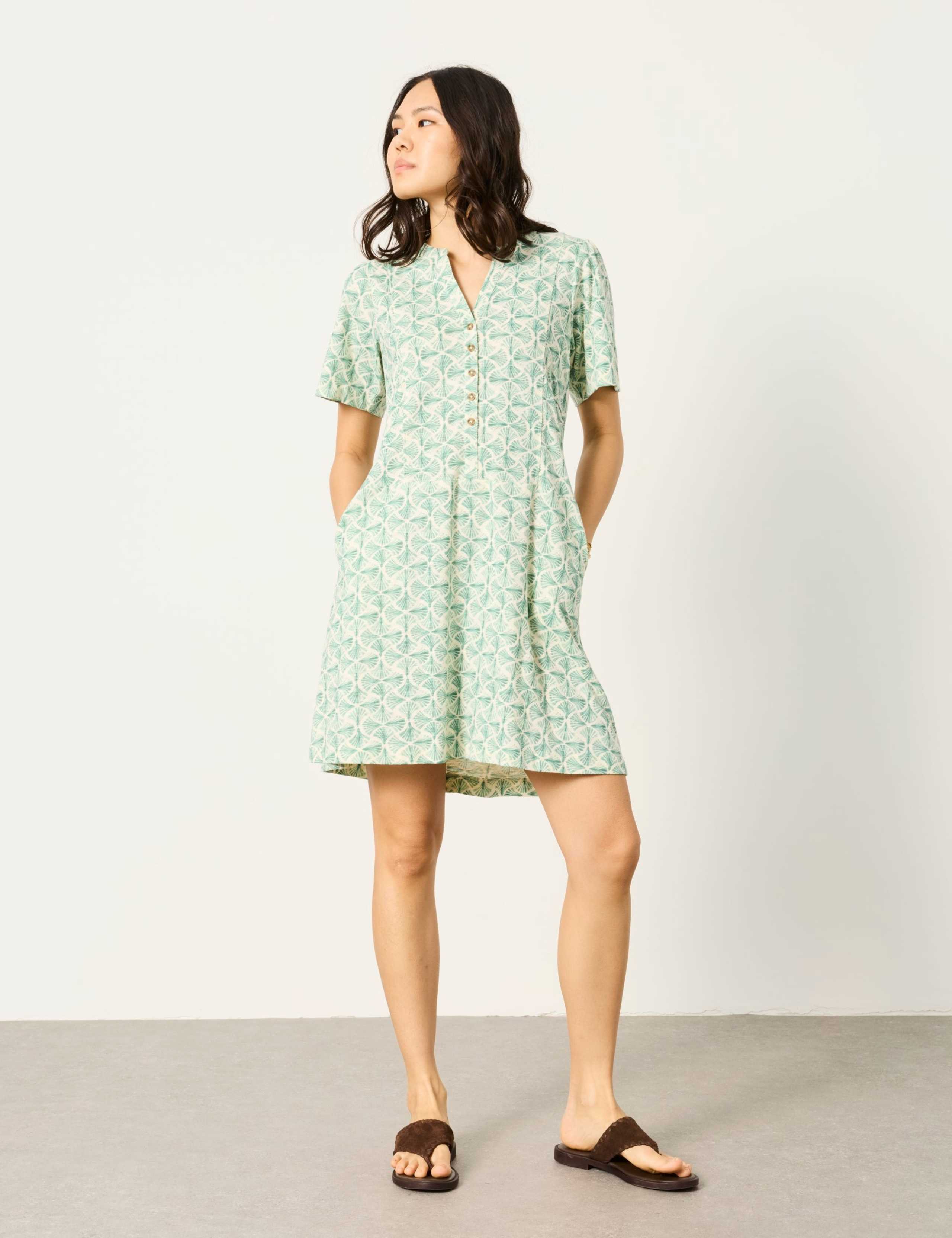 Maggie Jersey Geometric Mini Shift Dress