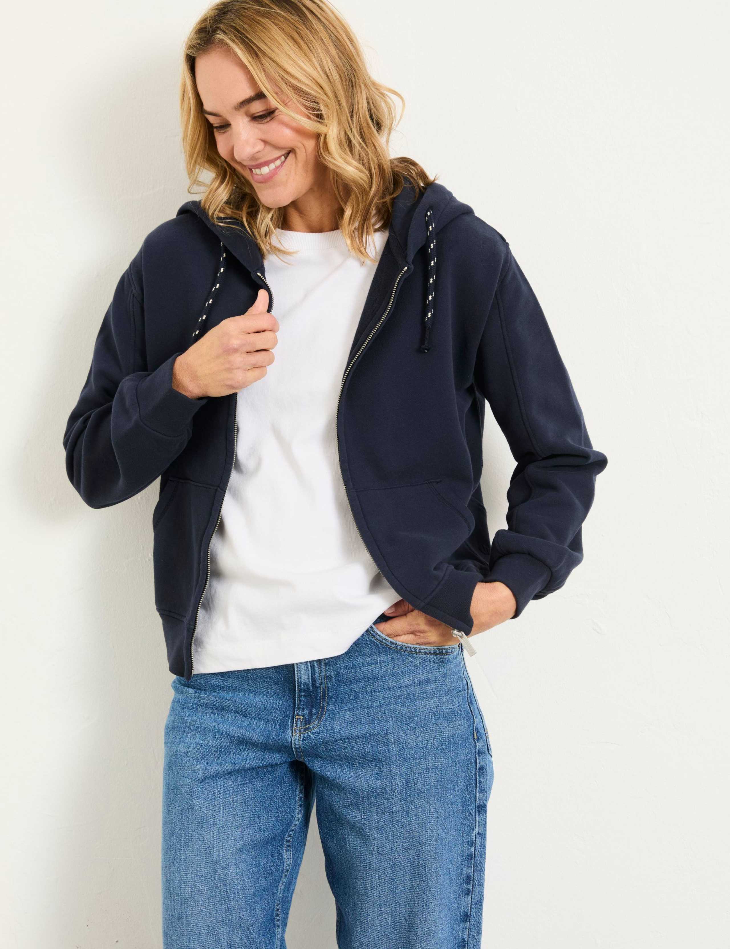 Pure Cotton Zip Up Hoodie