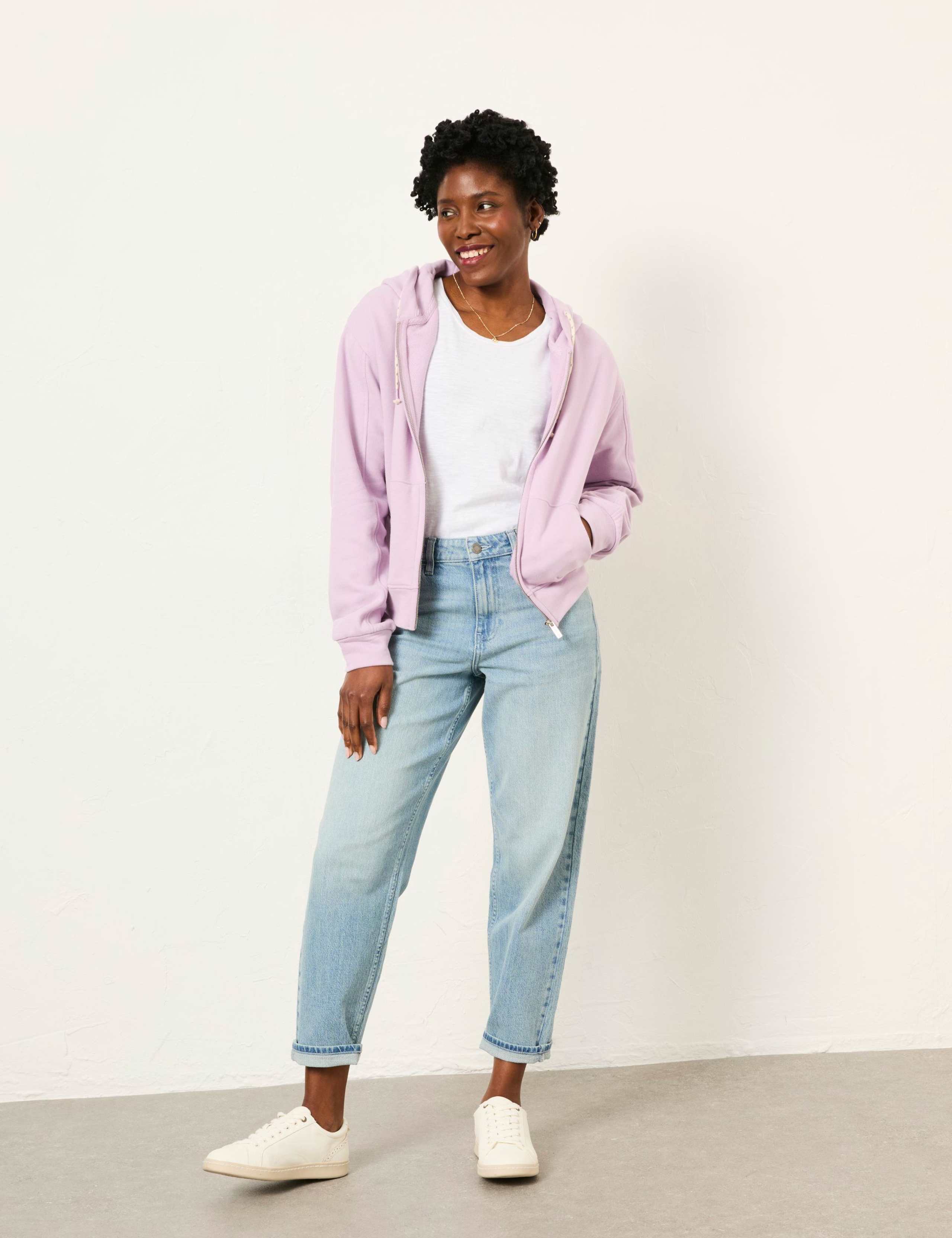 Pure Cotton Zip Up Hoodie