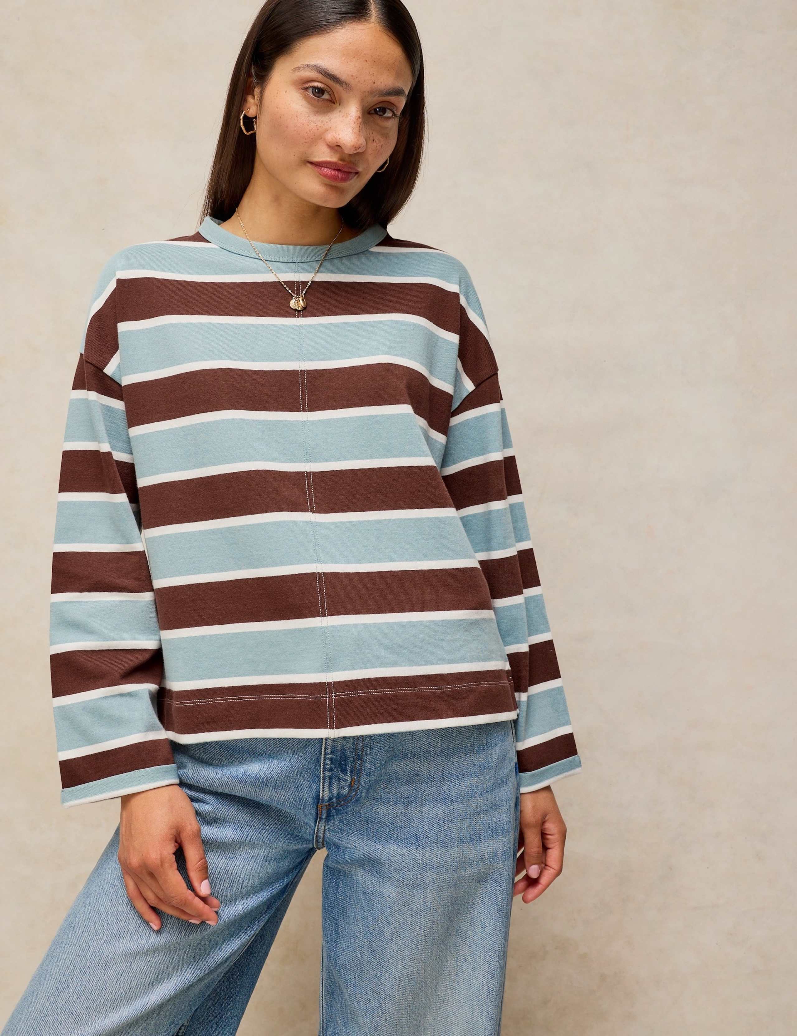 Pure Cotton Striped T-Shirt