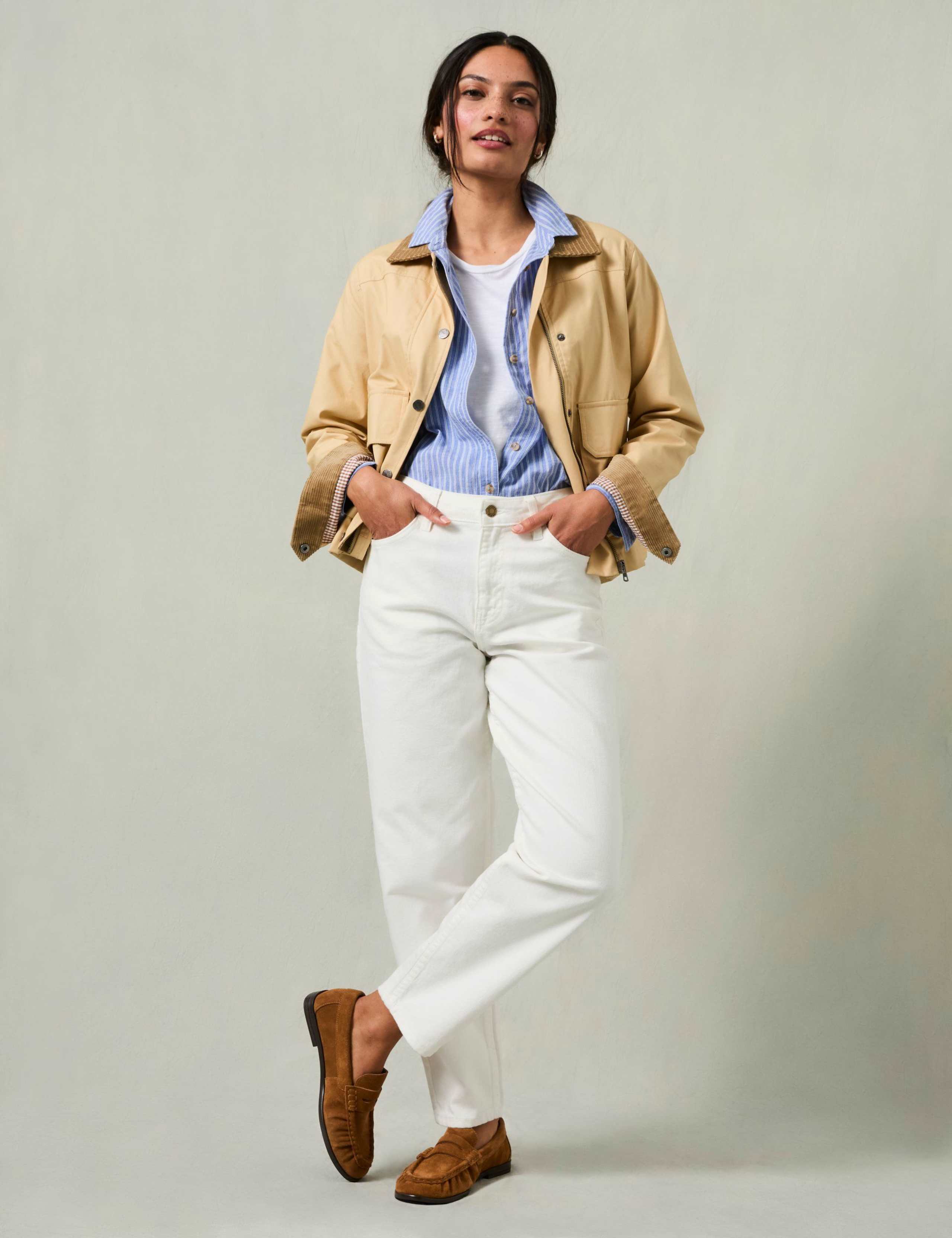 Mid Rise Cigarette Ankle Grazer Jeans