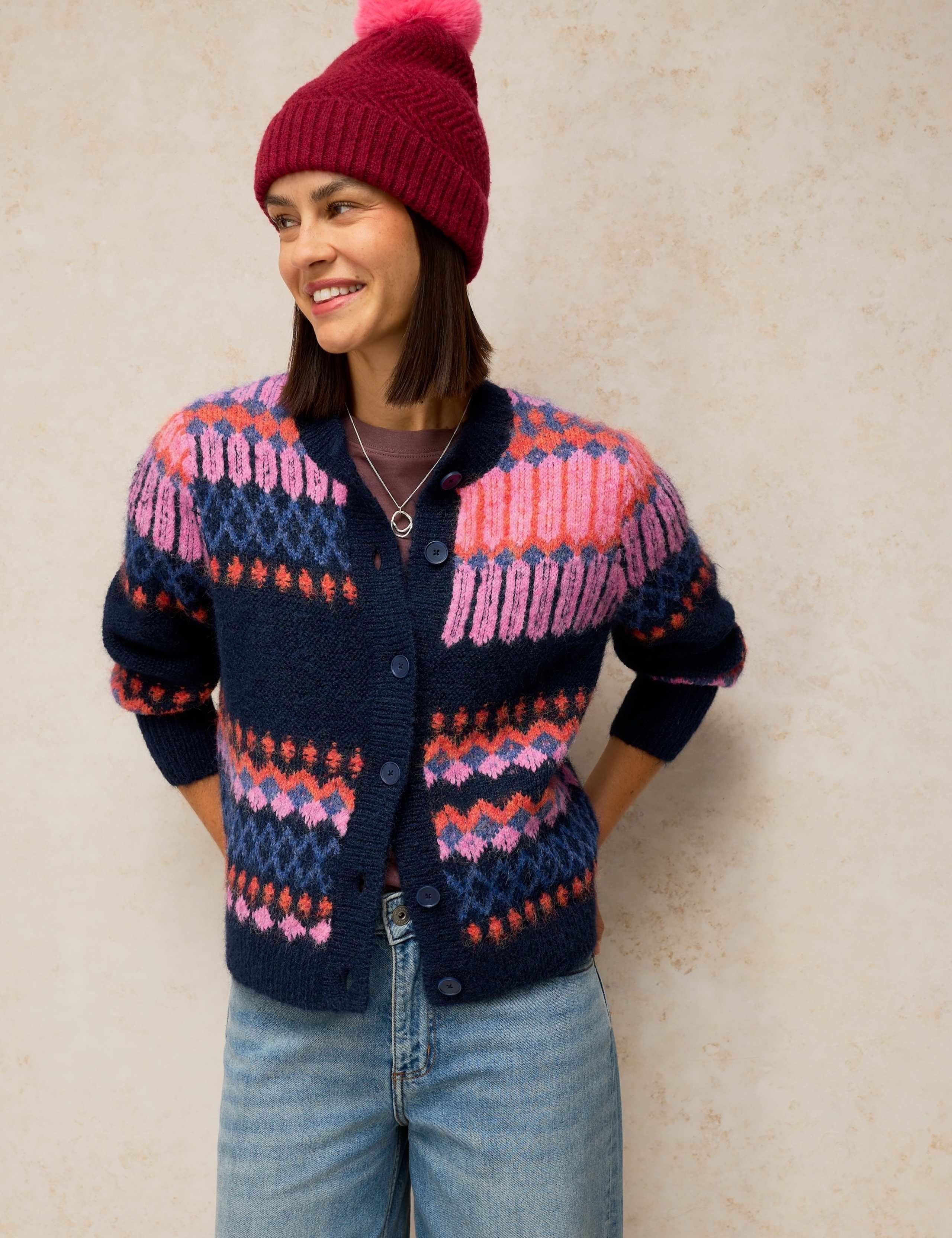 Kelly Fluffy Cardigan with Wool
