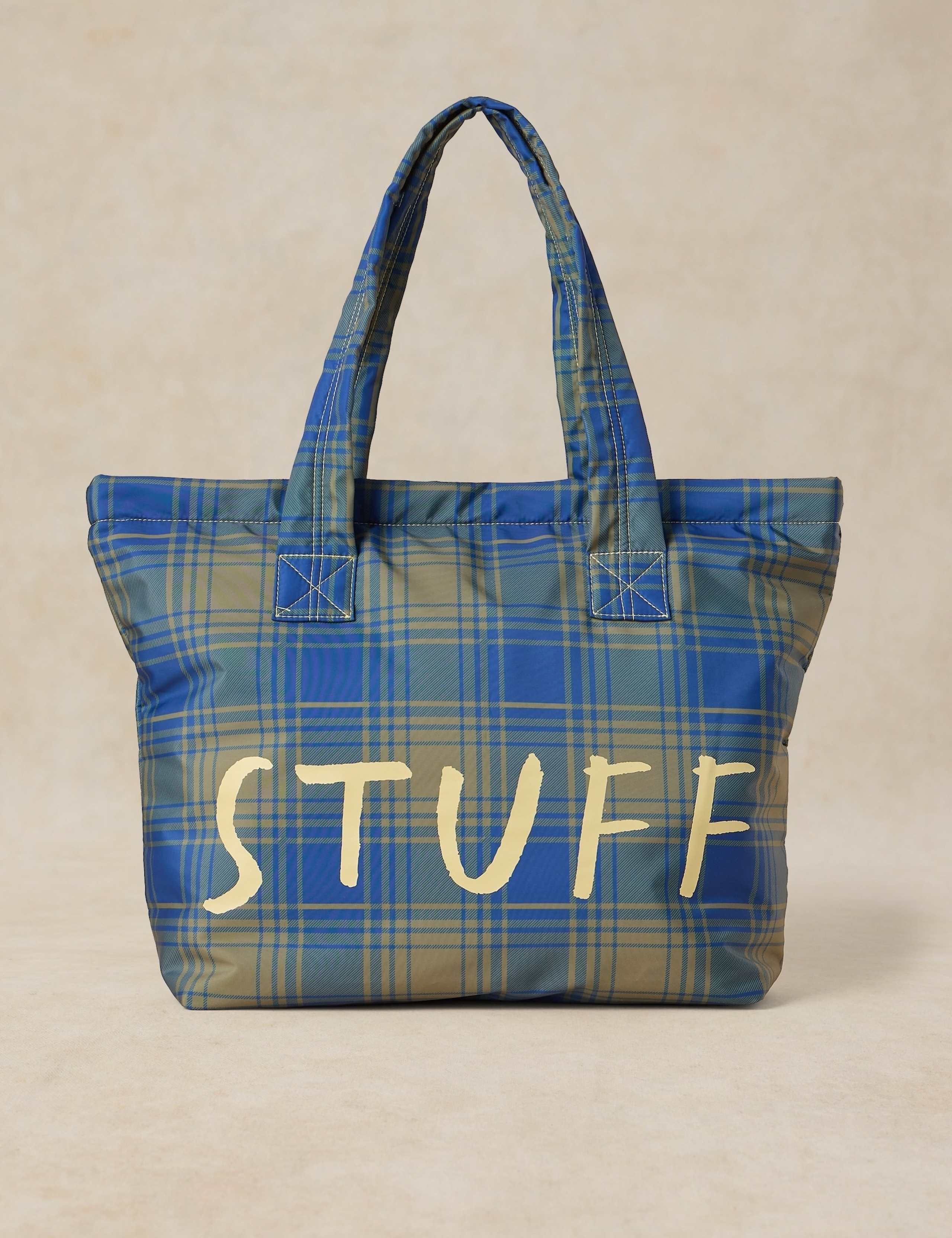 Checked Tote Bag