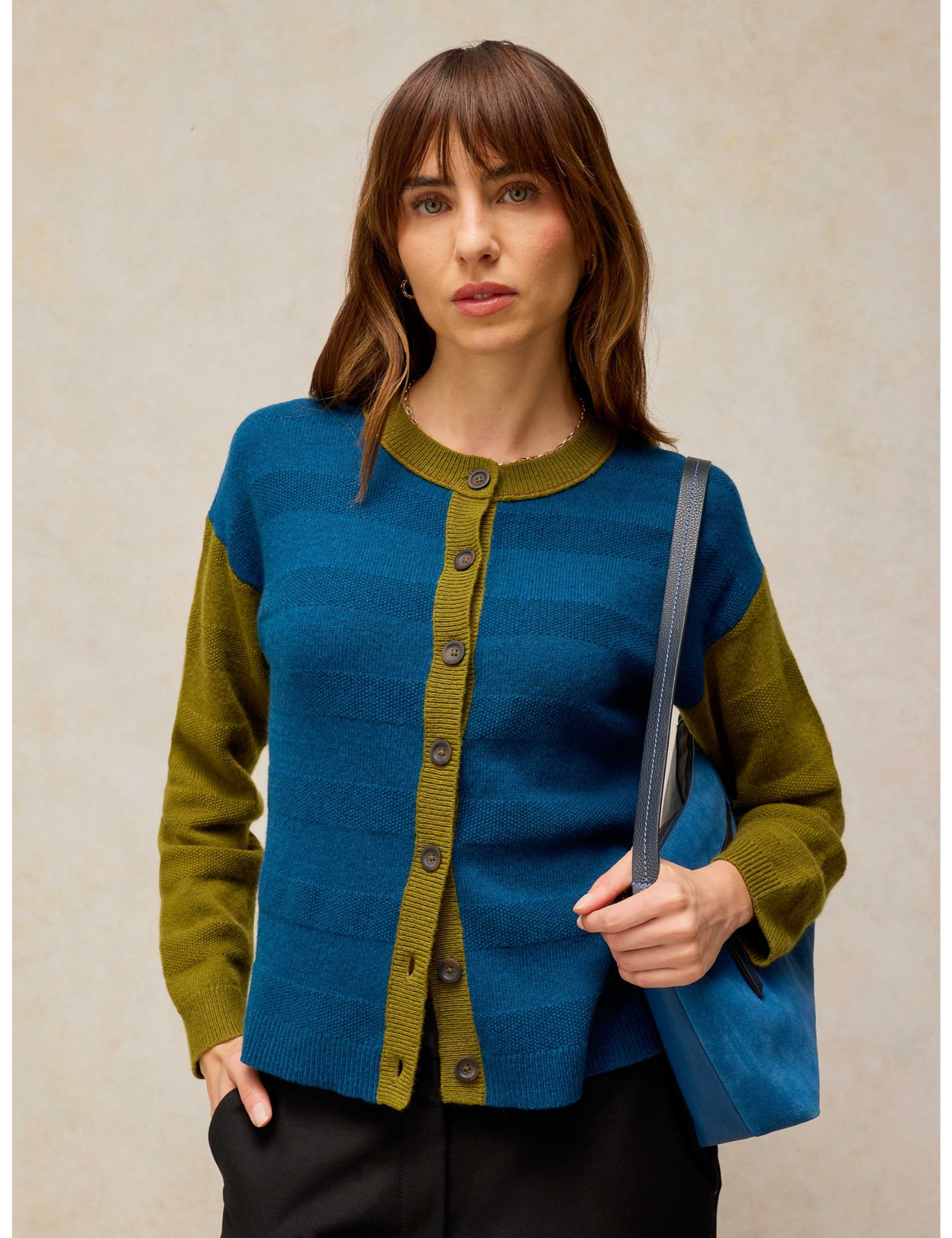 Sansa Wool Blend Stitch Cardigan
