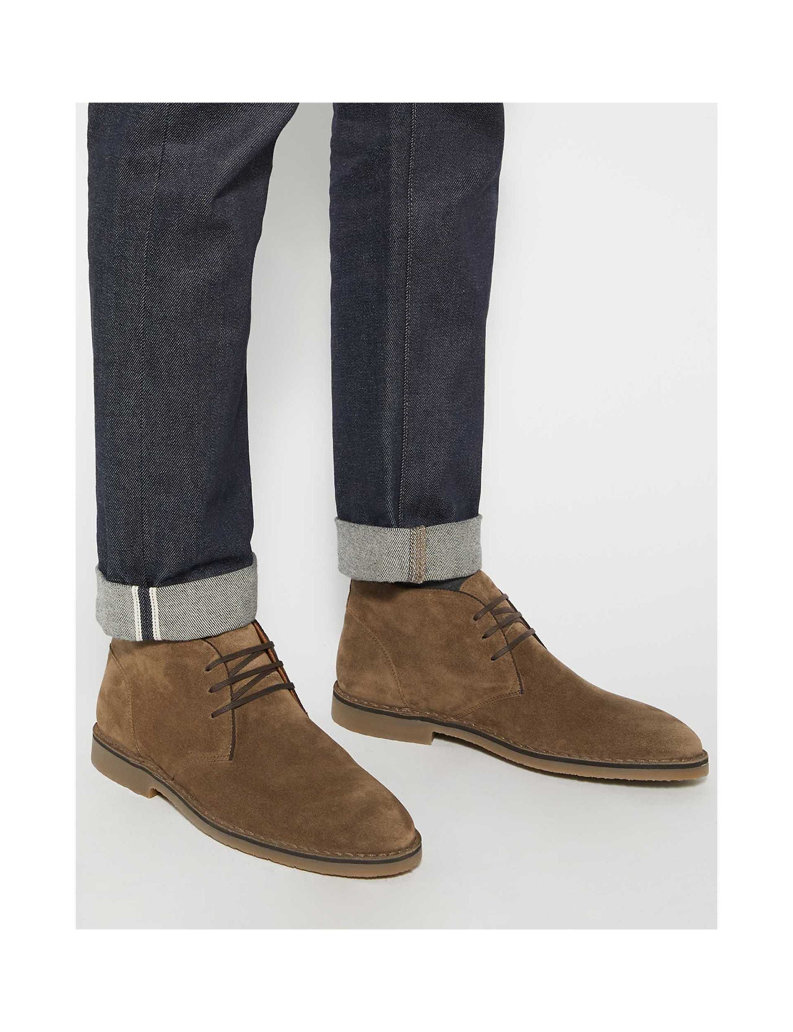 Wide Fit Suede Chukka Boots