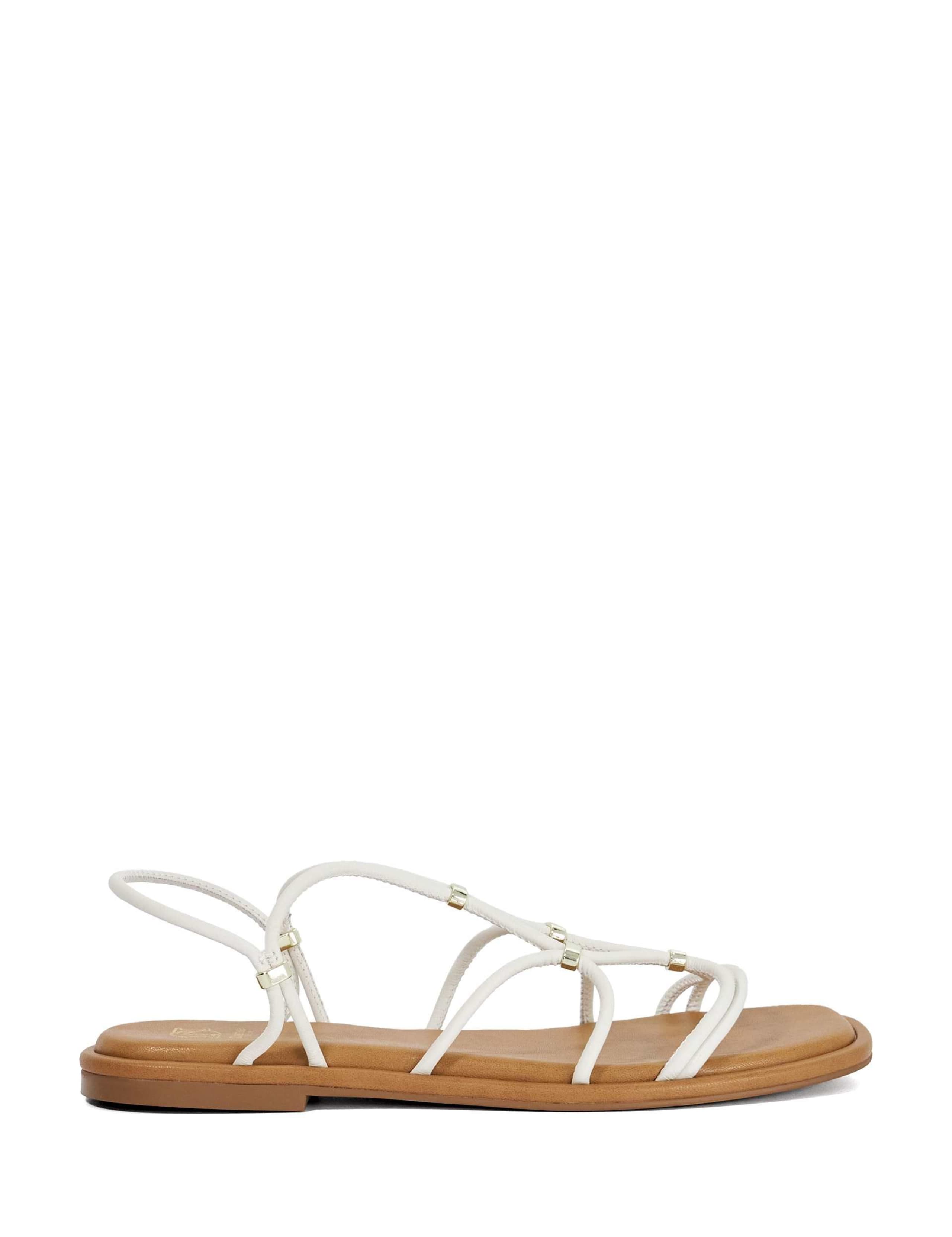 Leather Ankle Strap Flat Sandals