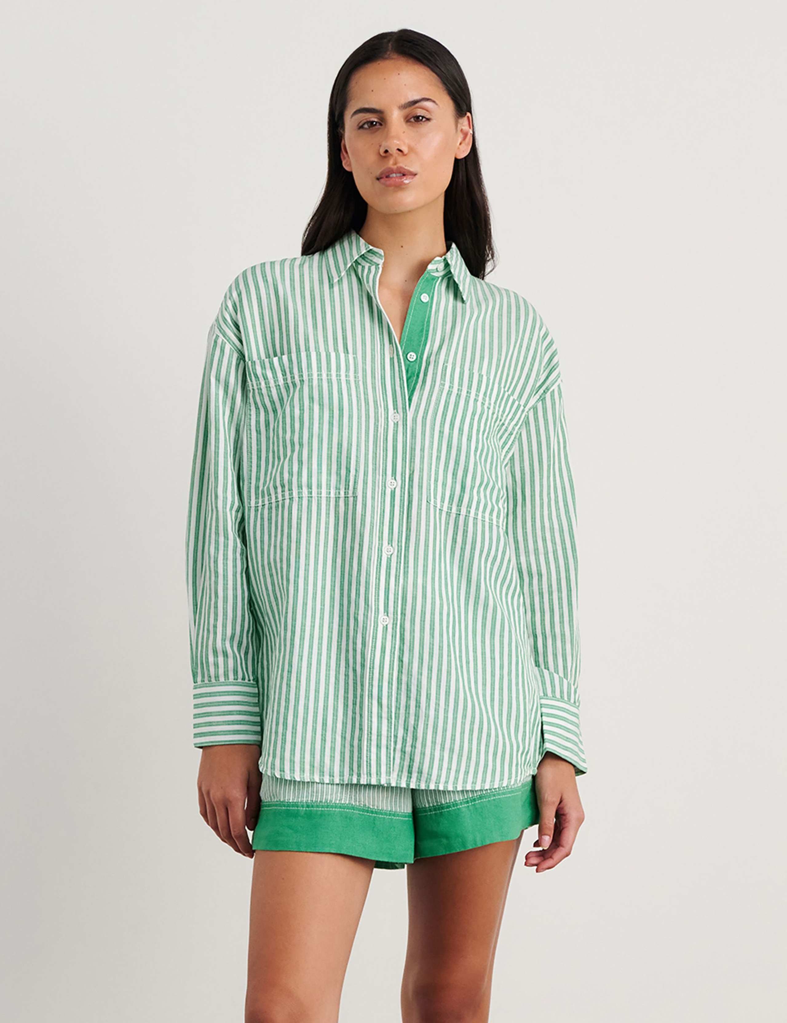 Linen Rich Striped Shirt