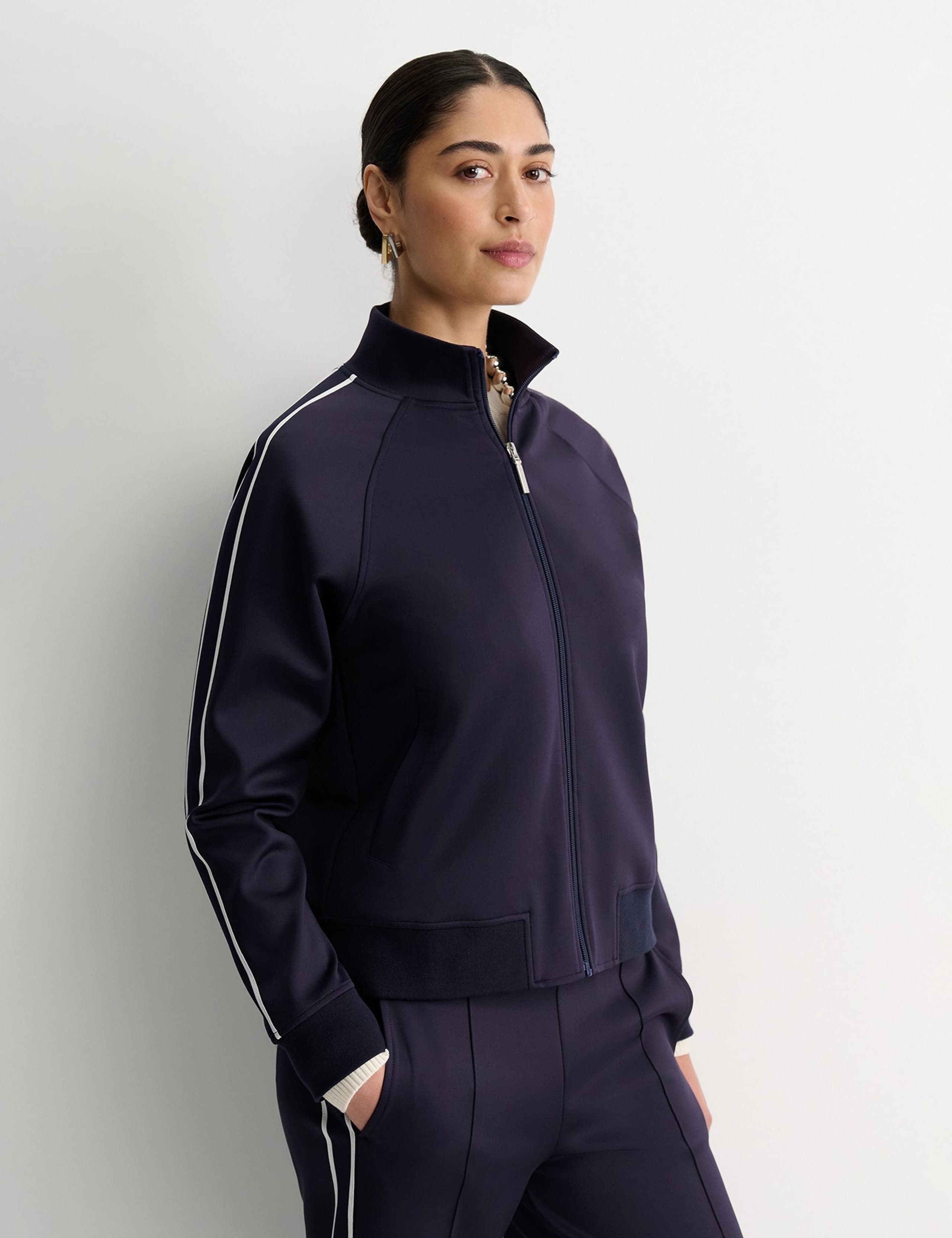 Zip Up Funnel Neck Sports Jacket