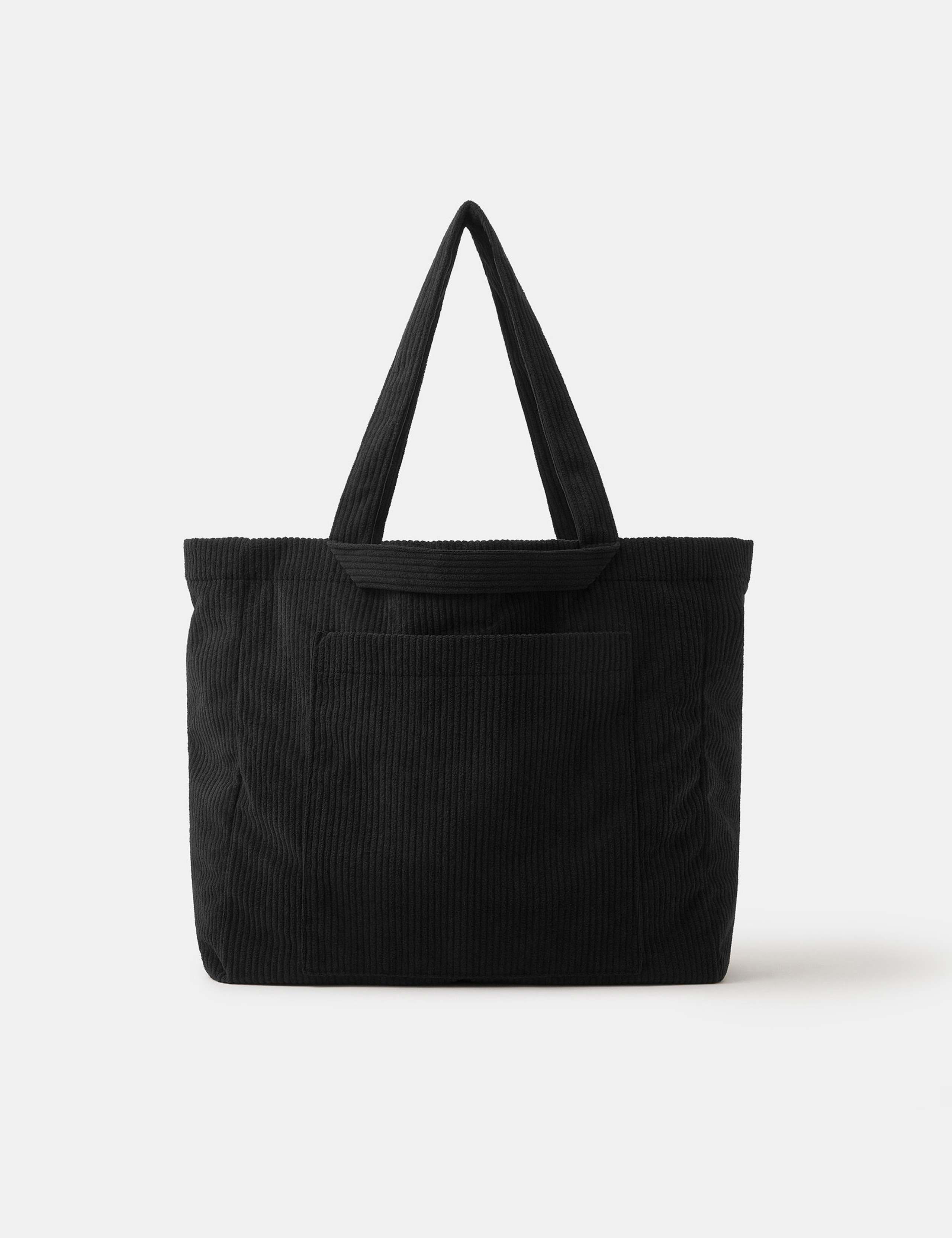 Double Handle Corduroy Shopper Bag