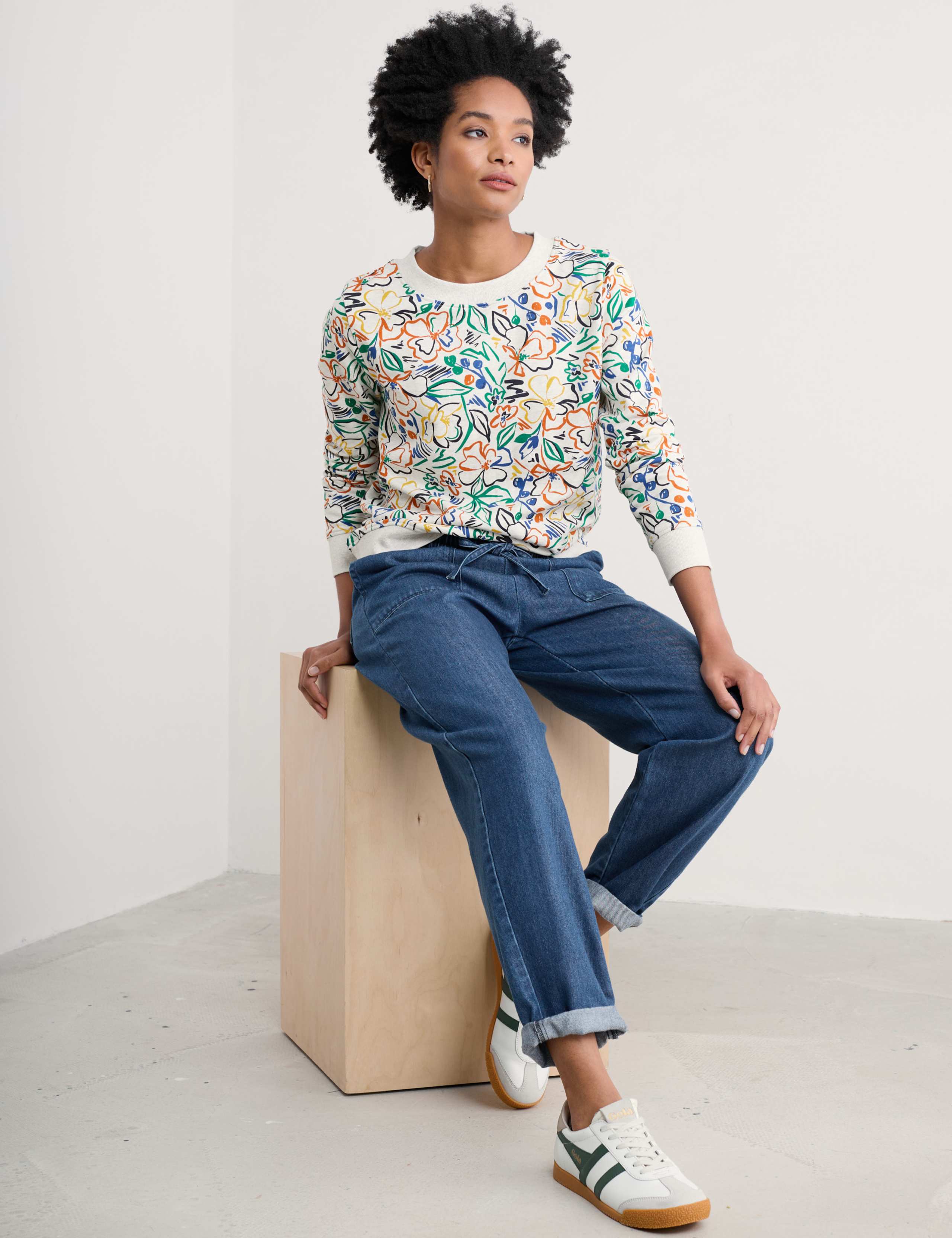 Pure Cotton Floral Sweatshirt