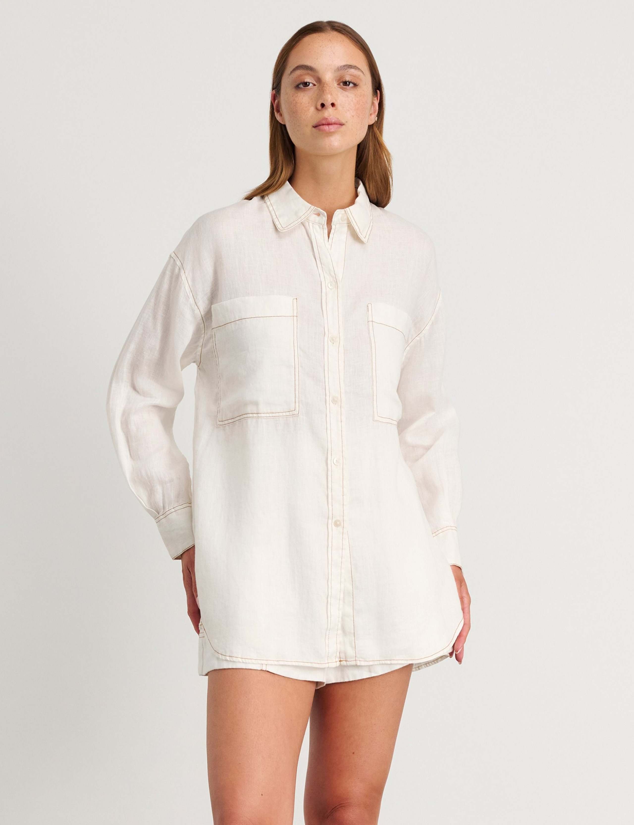 Pure Linen Oversized Shirt
