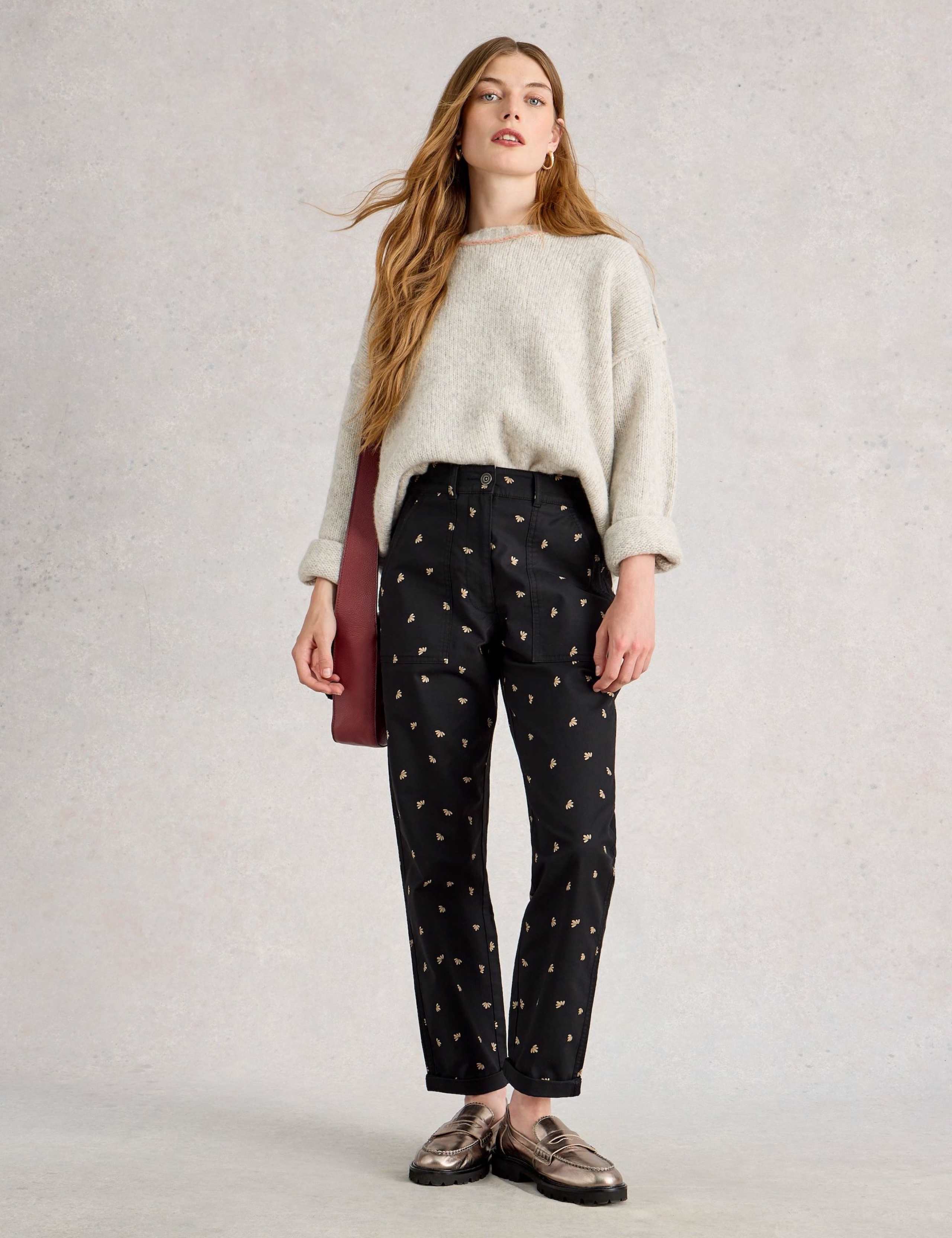 Cotton Rich Straight Leg Chinos with Linen