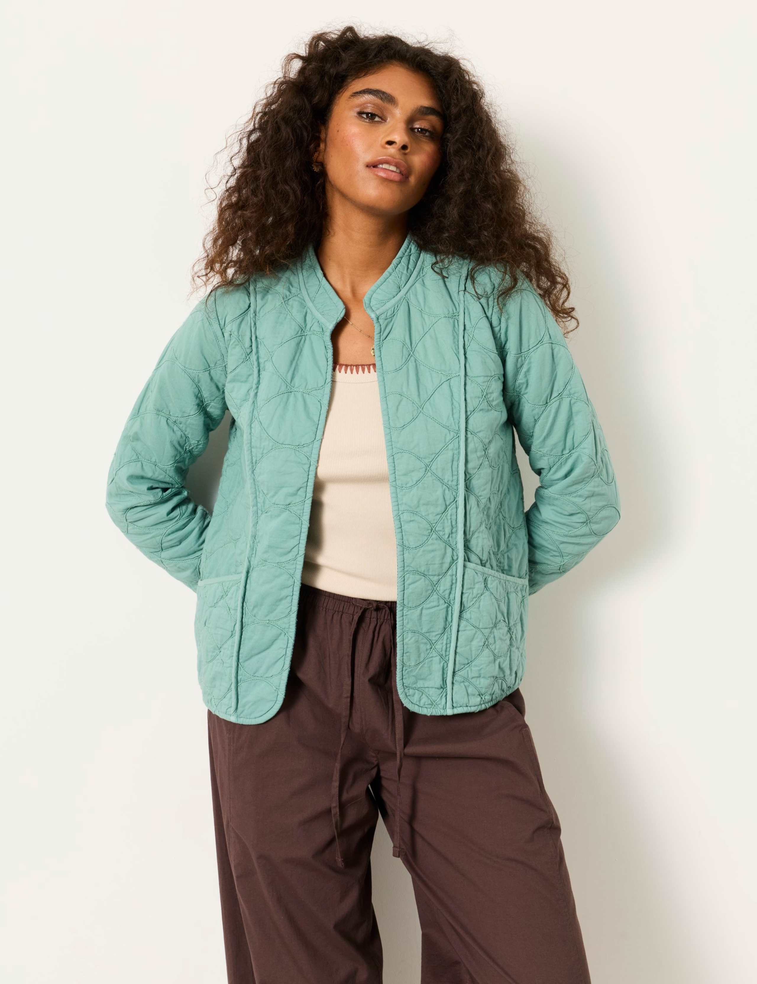 Pure Cotton Quilted Jacket