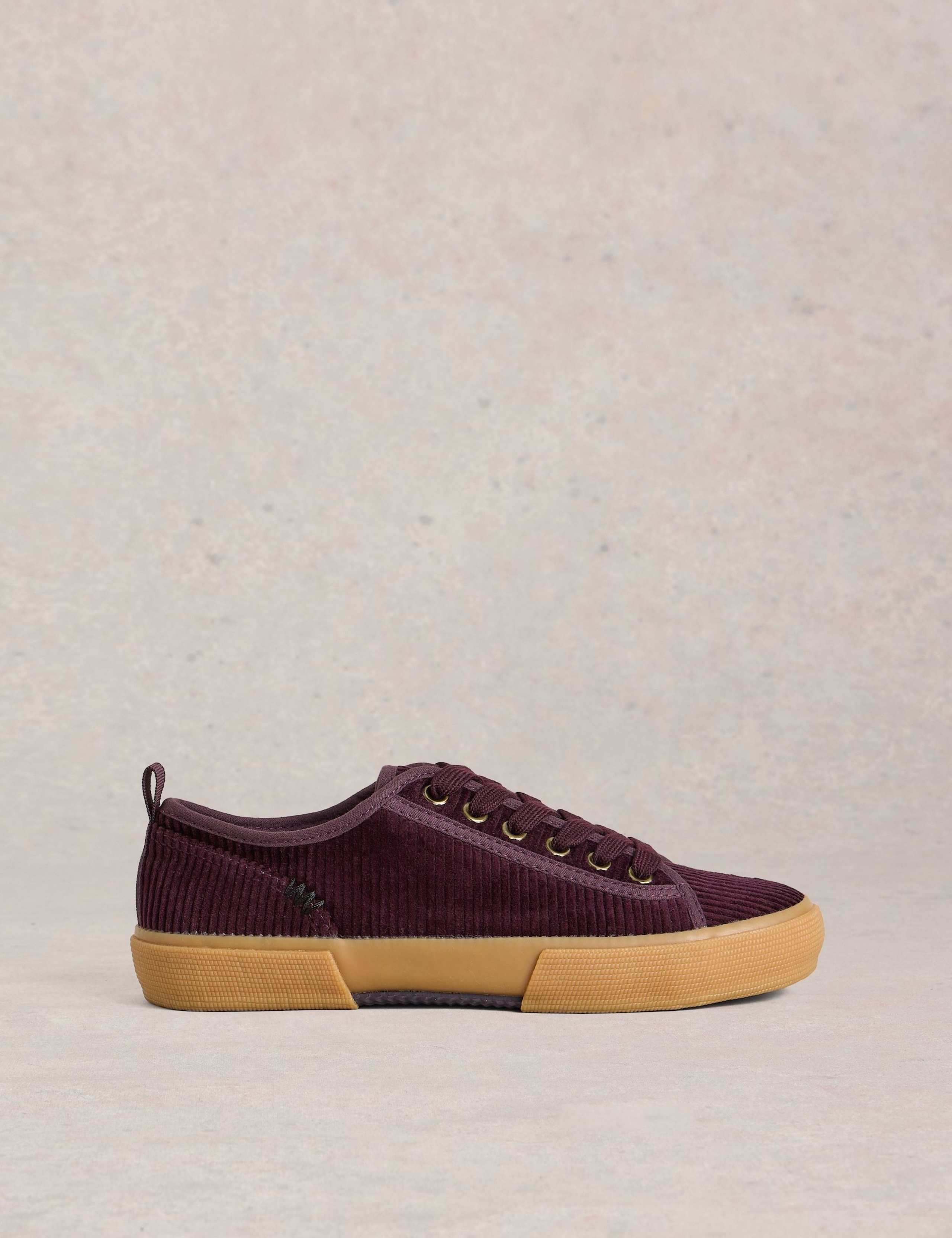 Corduroy Lace Up Trainers