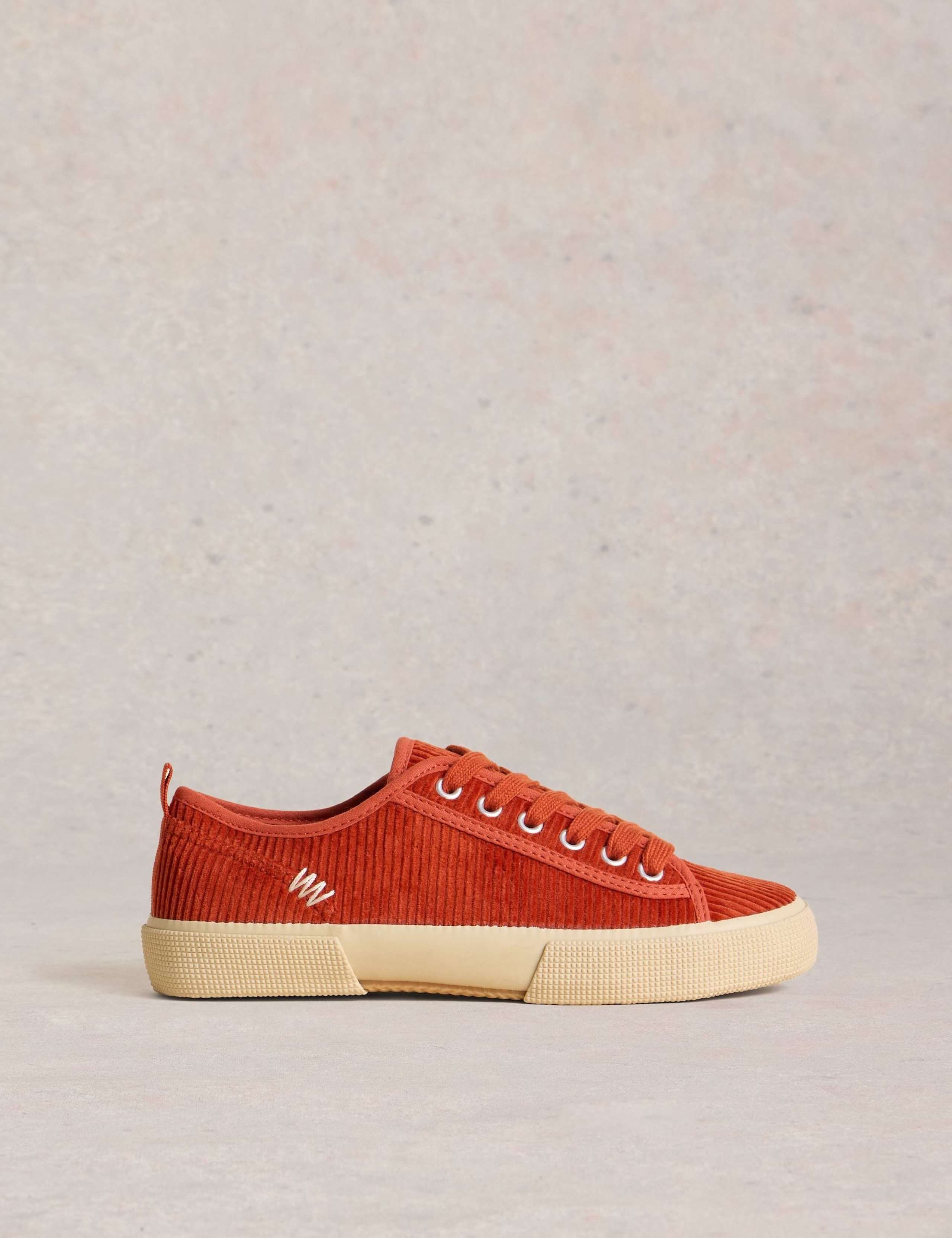 Corduroy Lace Up Trainers