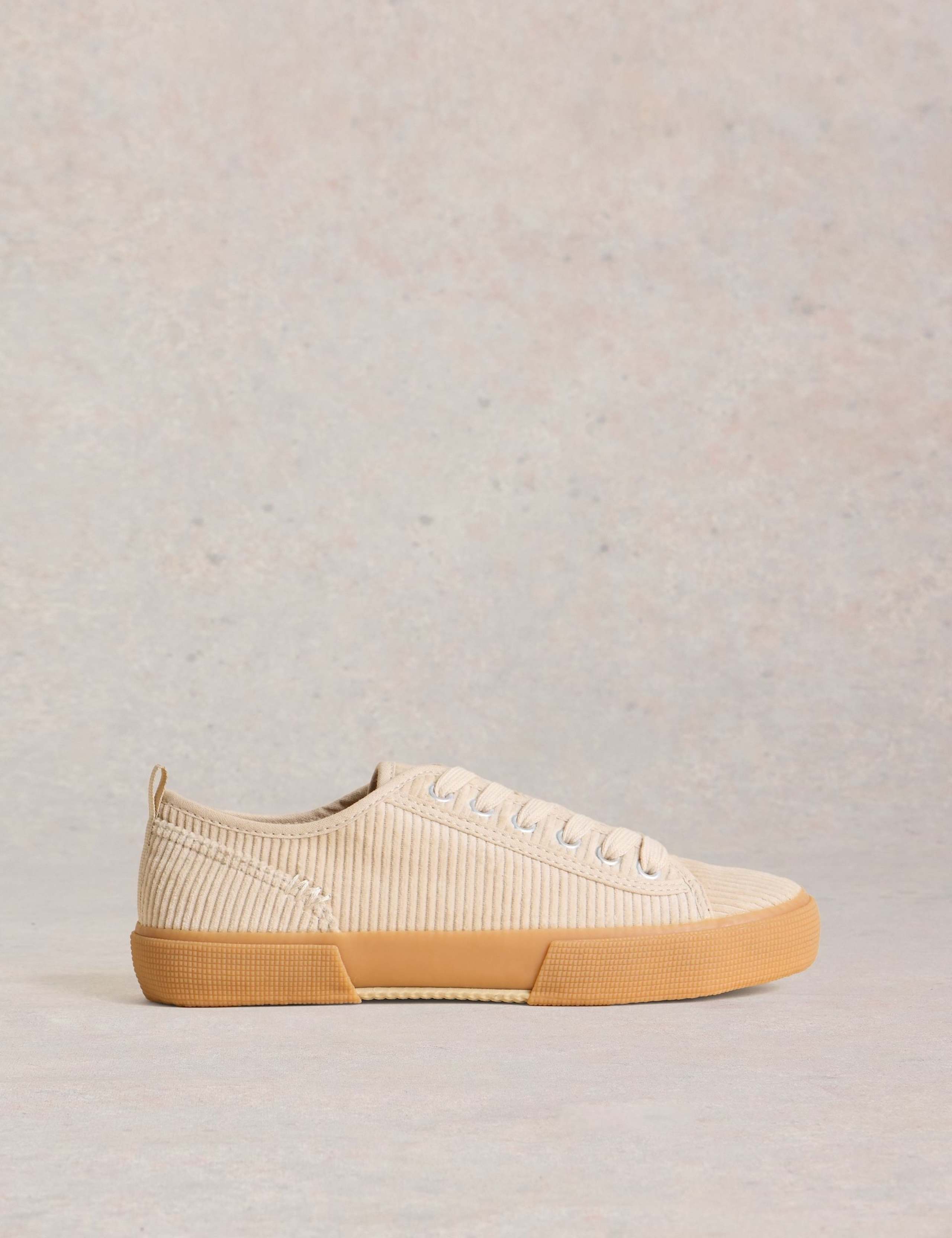 Corduroy Lace Up Trainers