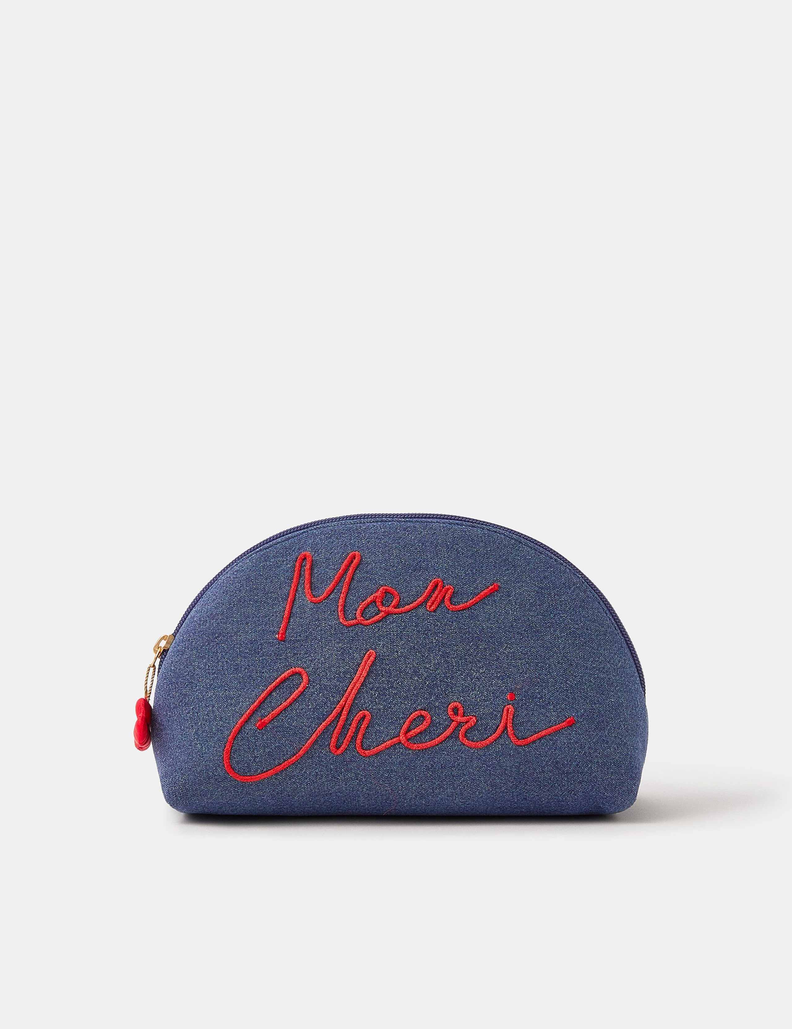 Denim Curved Make Up Bag