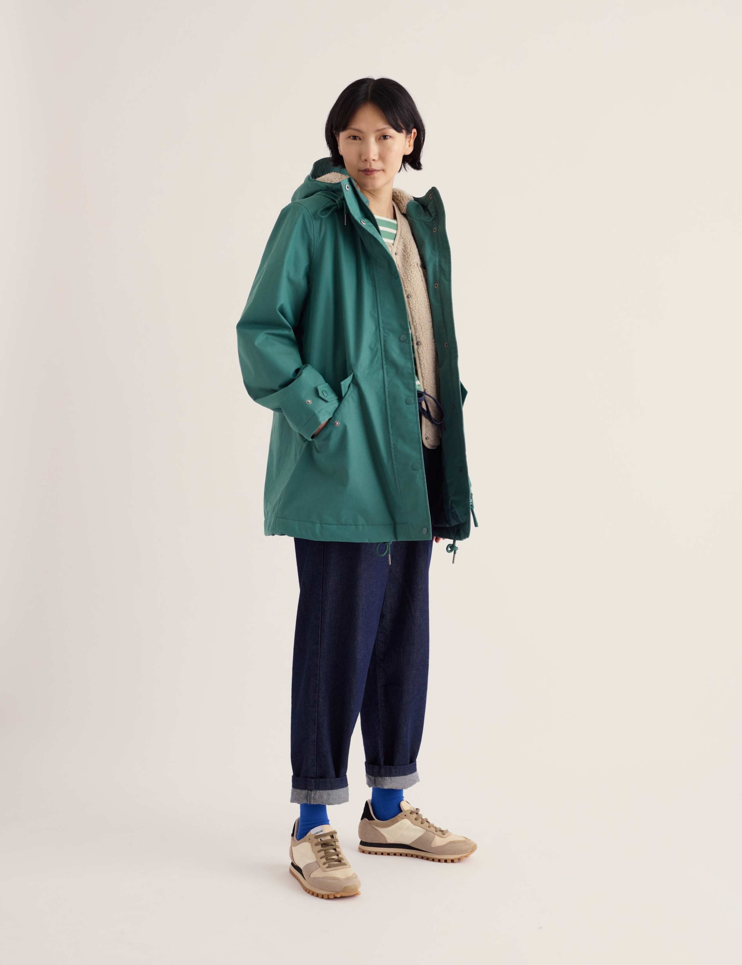Cotton Rich Waterproof Hooded Raincoat