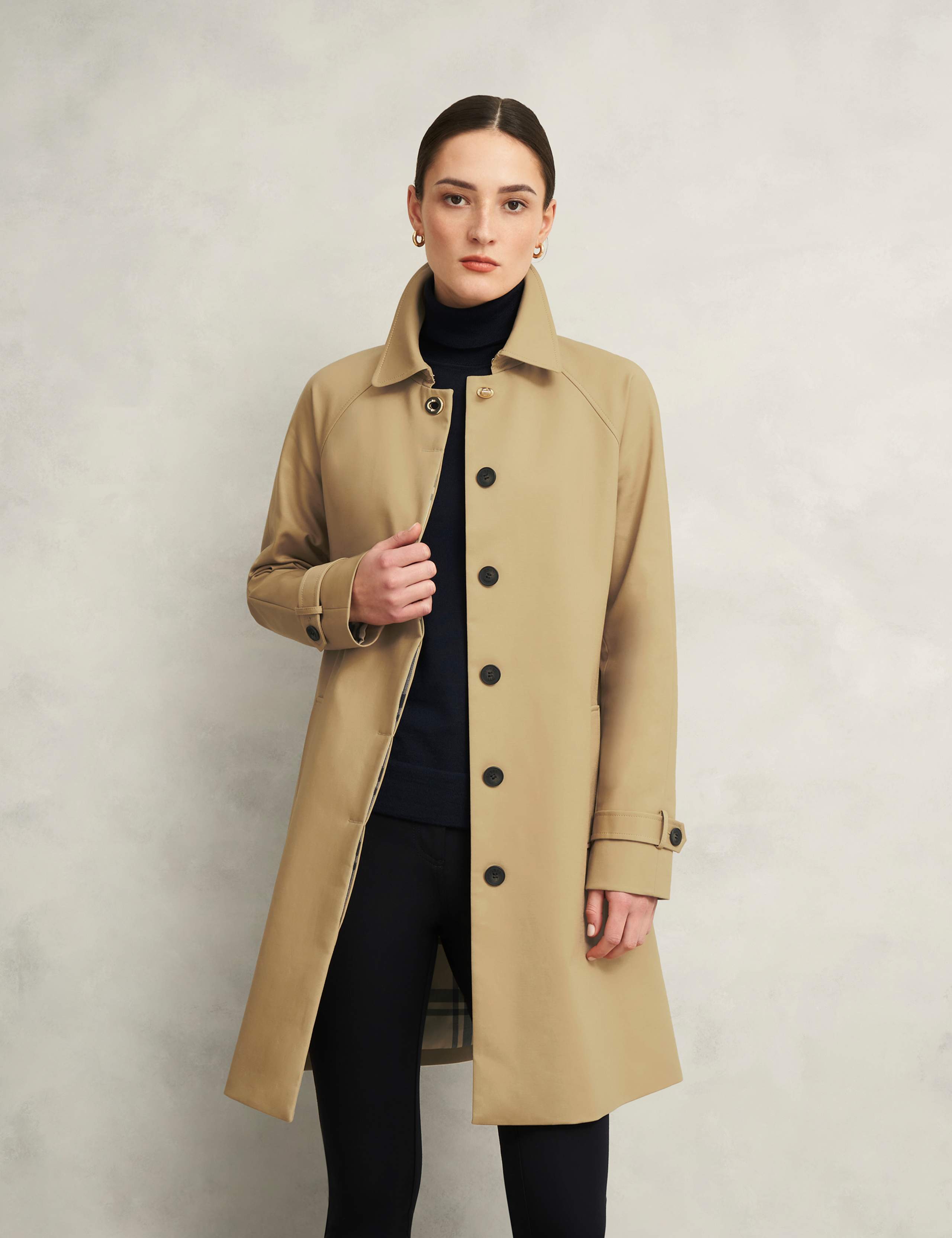 Cotton Rich Showerproof Belted Trench Coat