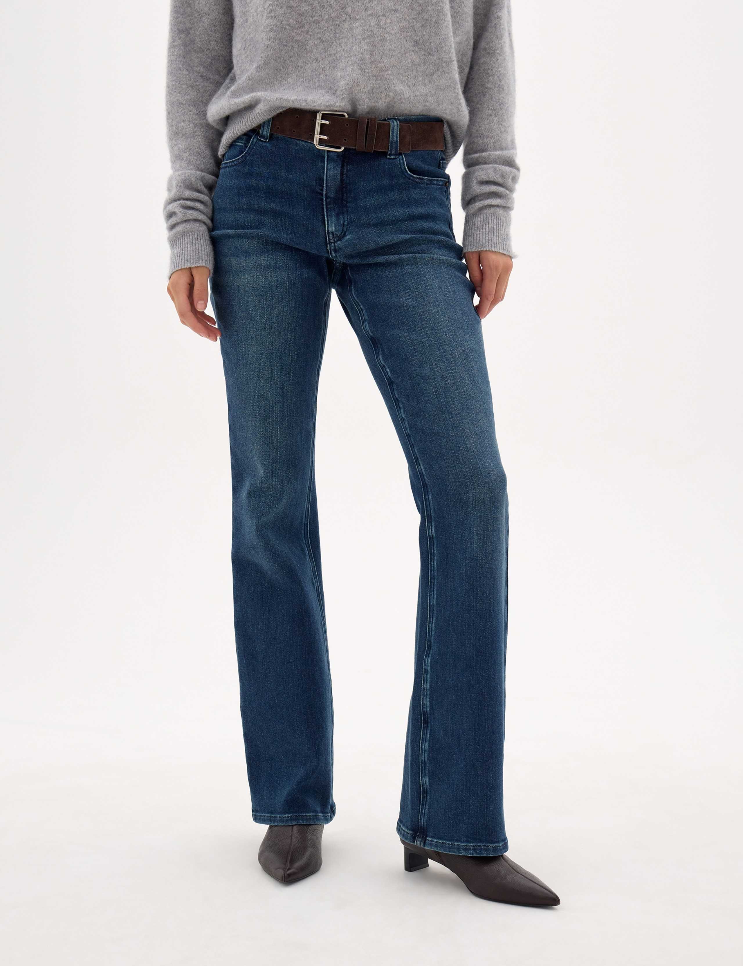 Mid Rise Bootcut Fit Cotton Jeans