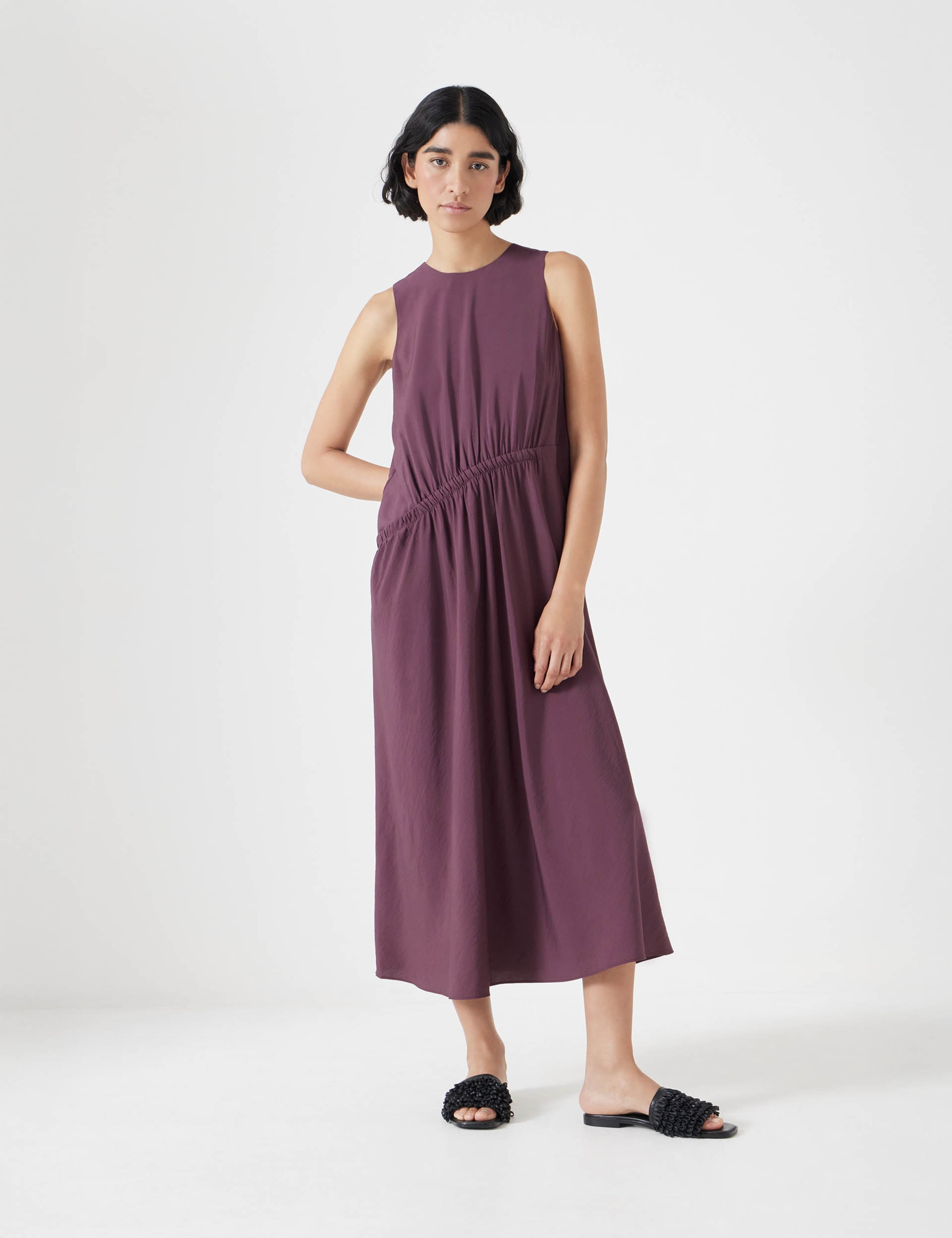 Sleeveless Midi Waisted Dress