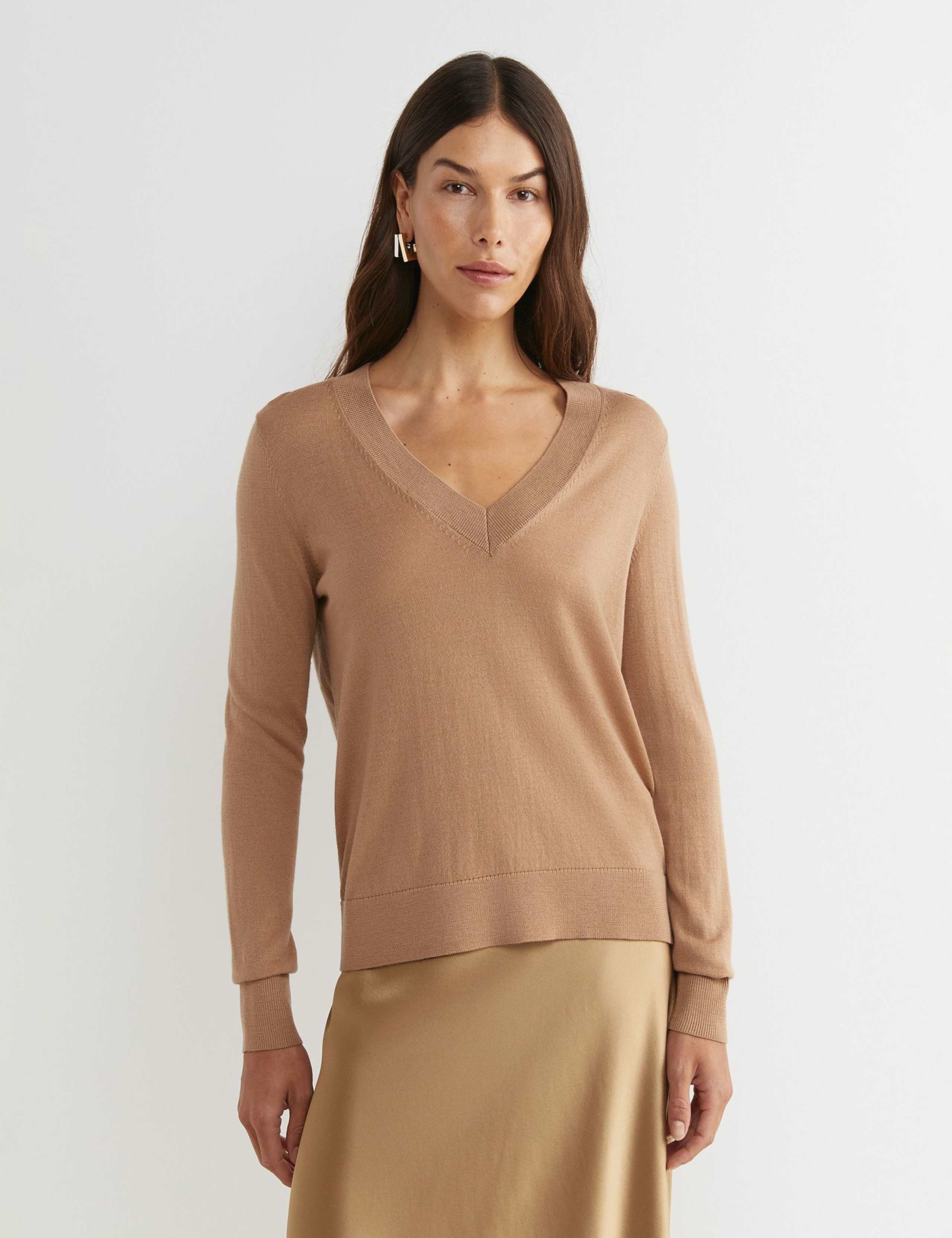 Pure Merino Wool V-Neck Jumper