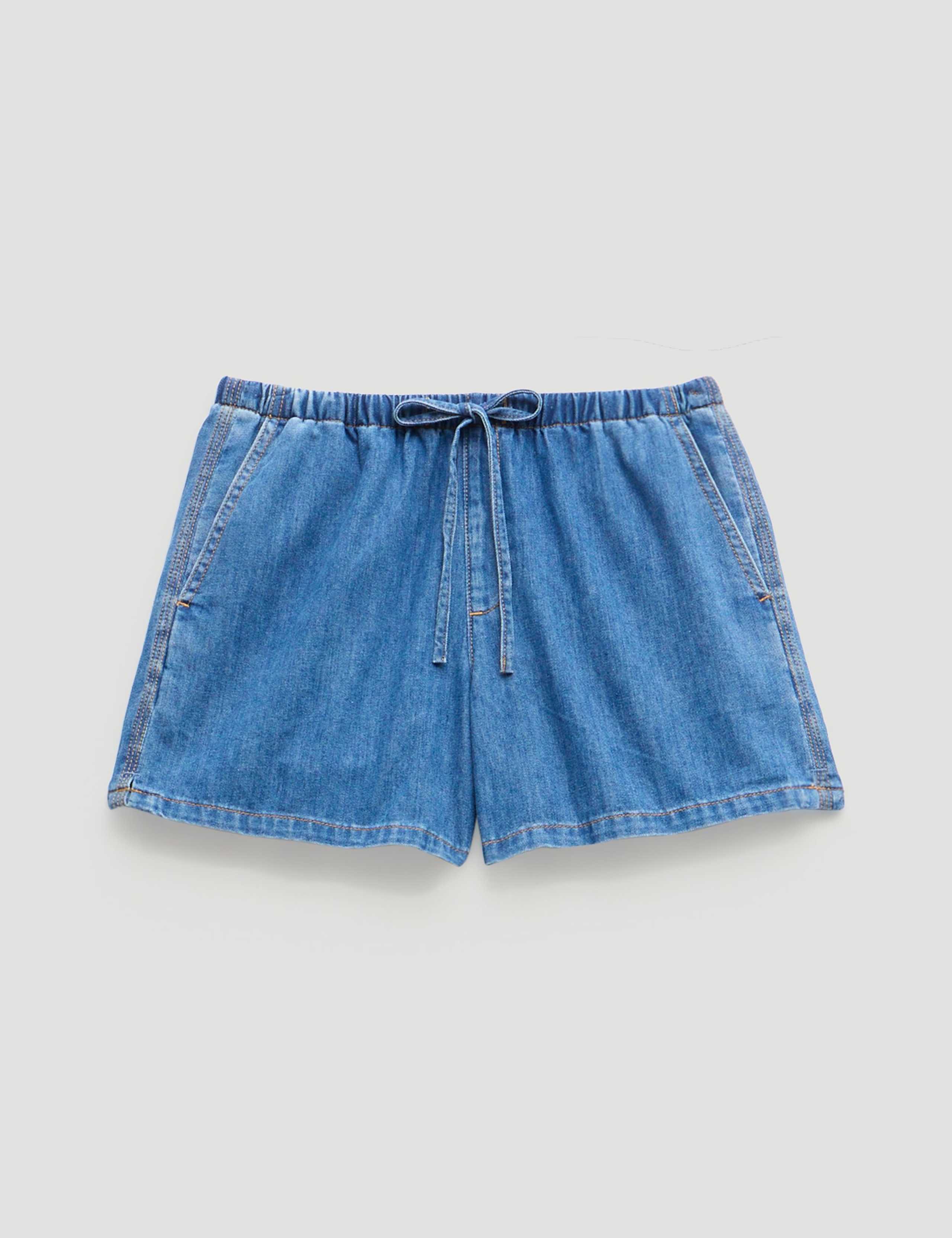 Pure Cotton Denim High Waisted Shorts