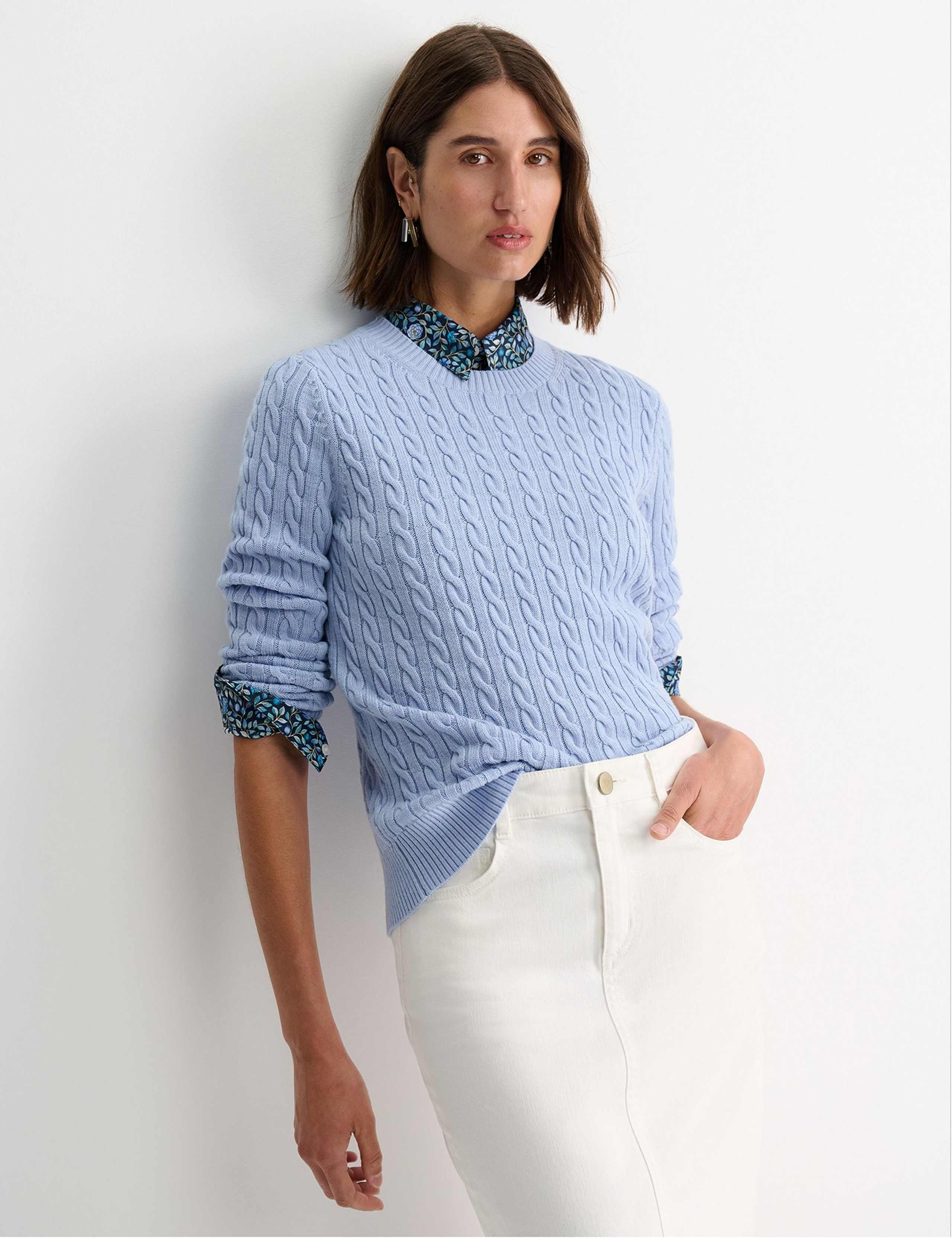 Pure Merino Wool Cable Knit Jumper