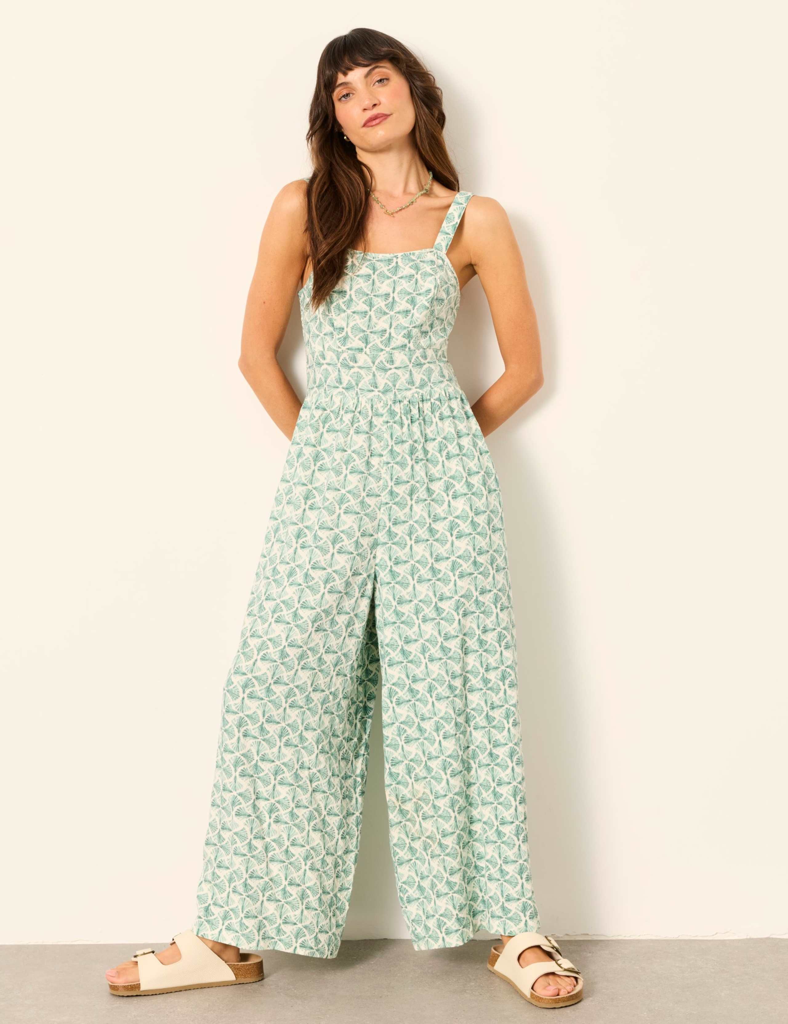 Geometric Wide Leg Jumpsuit